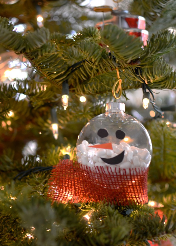 Candy snowman ornament 