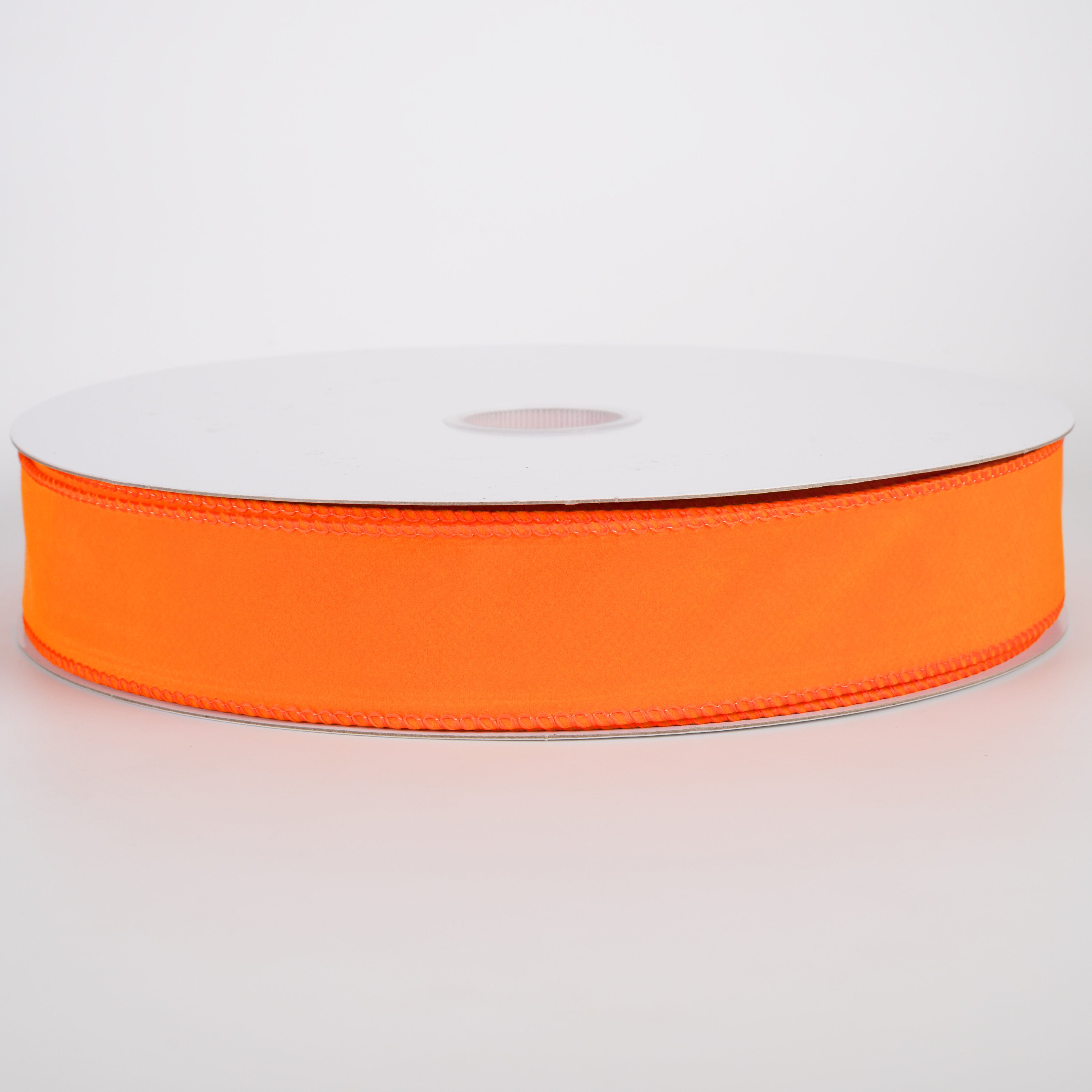 1.5" Flat Velvet Ribbon: Bright Orange (50 Yards) Item Number: 861-09-612
