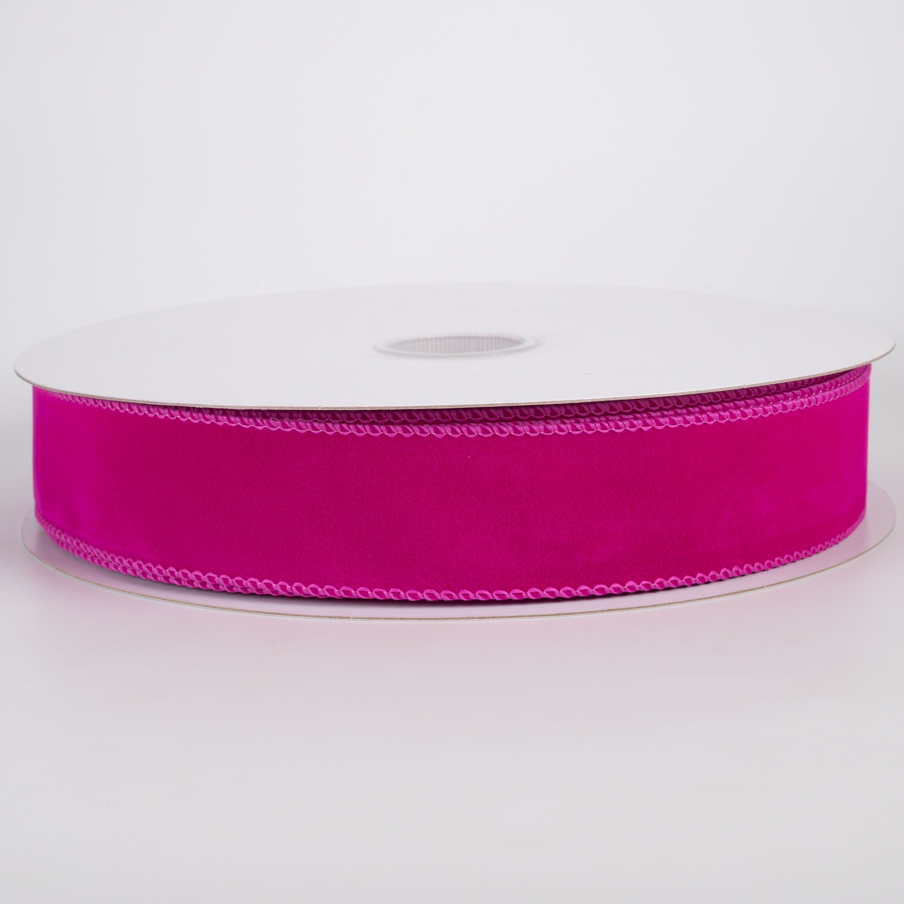 1.5" Flat Velvet Ribbon: Fuchsia Hot Pink (50 Yards) Item Number: 861-09-613