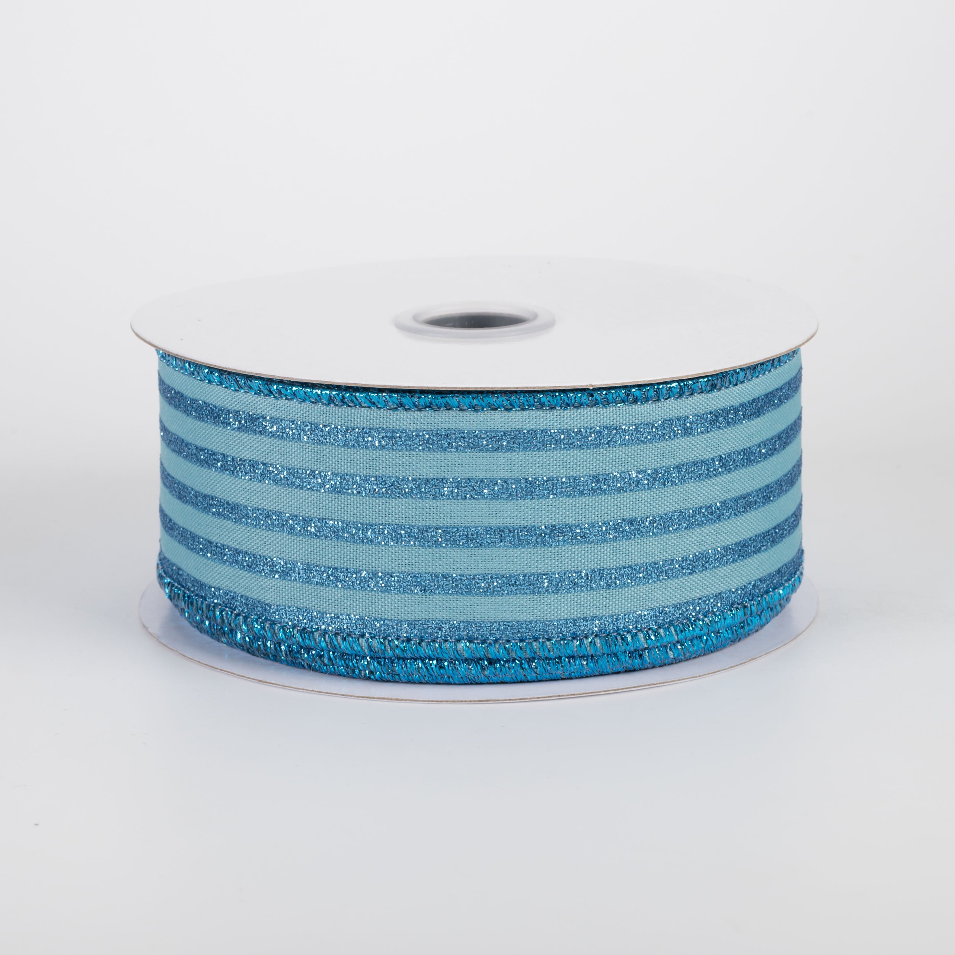 1.5" Glitter Vertical Stripe Ribbon: Smoke Blue (10 Yards) Item Number: RGF1970H5