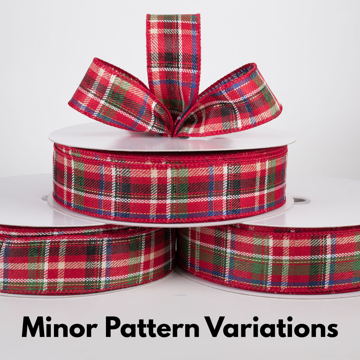 1.5" Homespun Laurel Plaid Ribbon: Red, Green & Blue (50 Yards) Lifestyle Photo