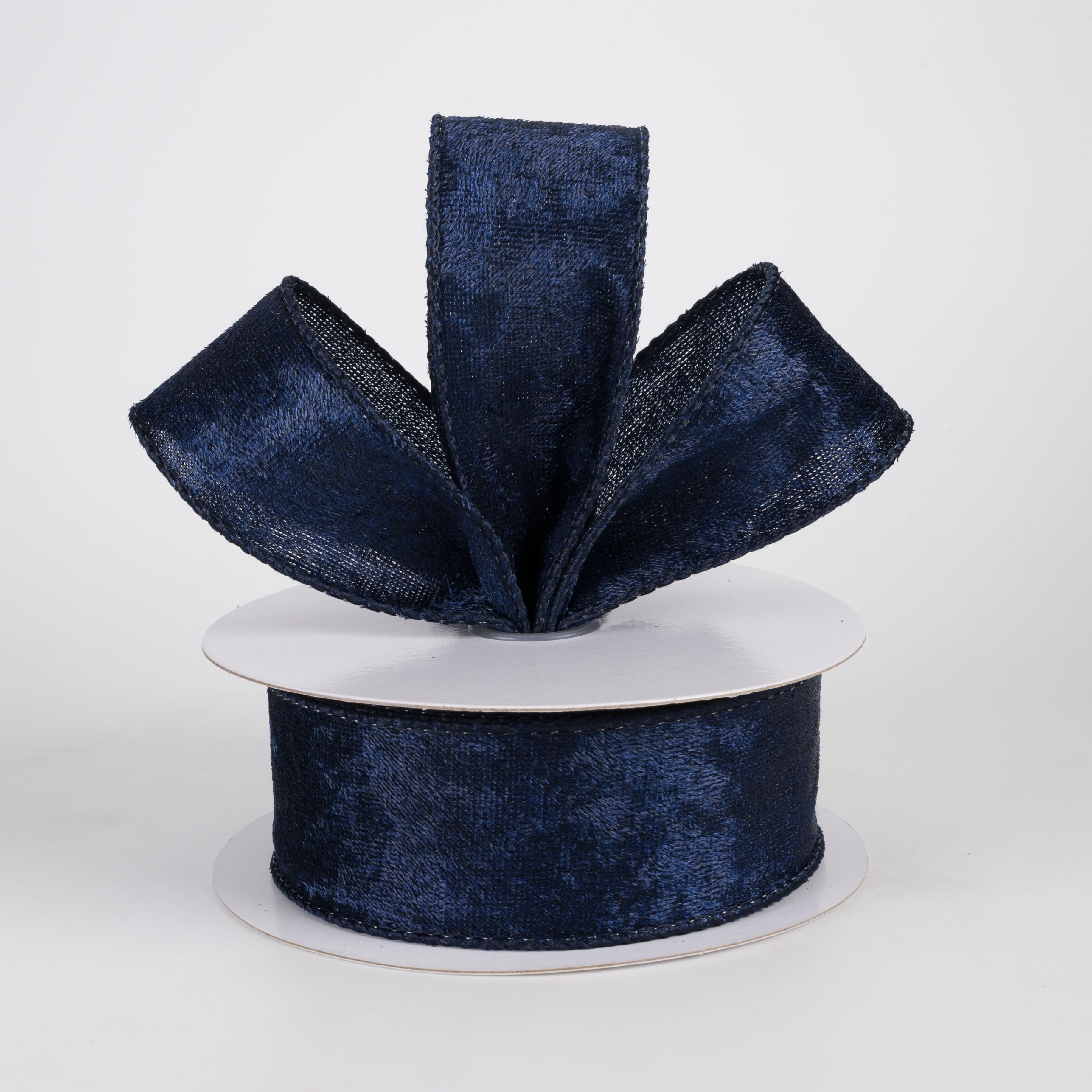 1.5" Lush Velvet Ribbon: Navy Blue (10 Yards) Lifestyle Photo