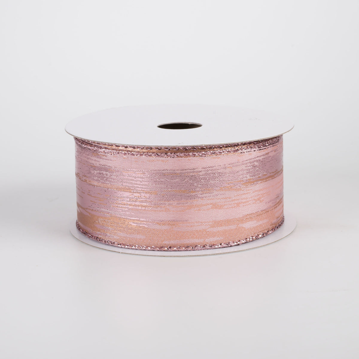 1.5" Metallic Brushstrokes Ribbon: Rose Gold (10 Yards) Item Number: 71684-09-26