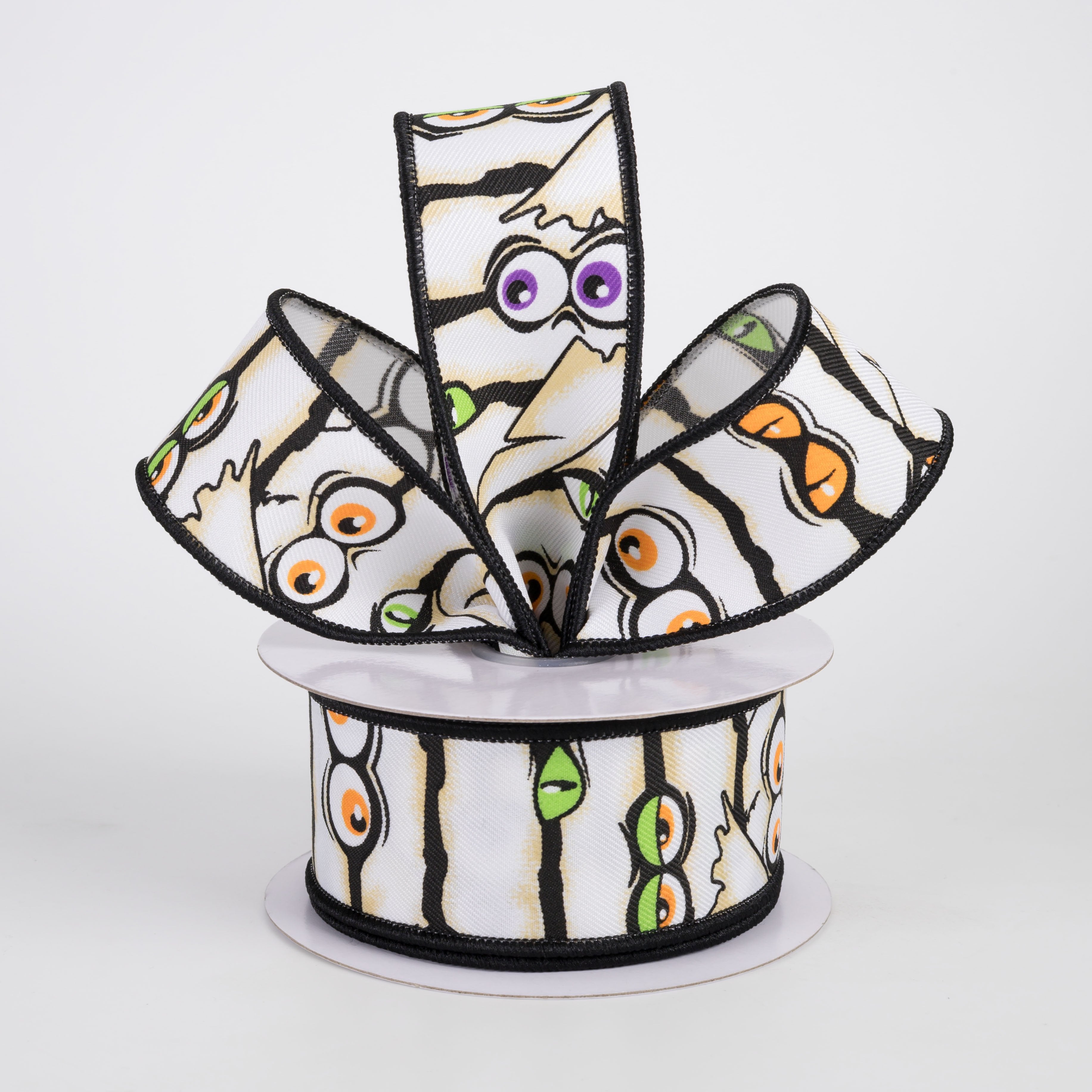 1.5" Mummy Eyes Ribbon (10 Yards) Lifestyle Photo