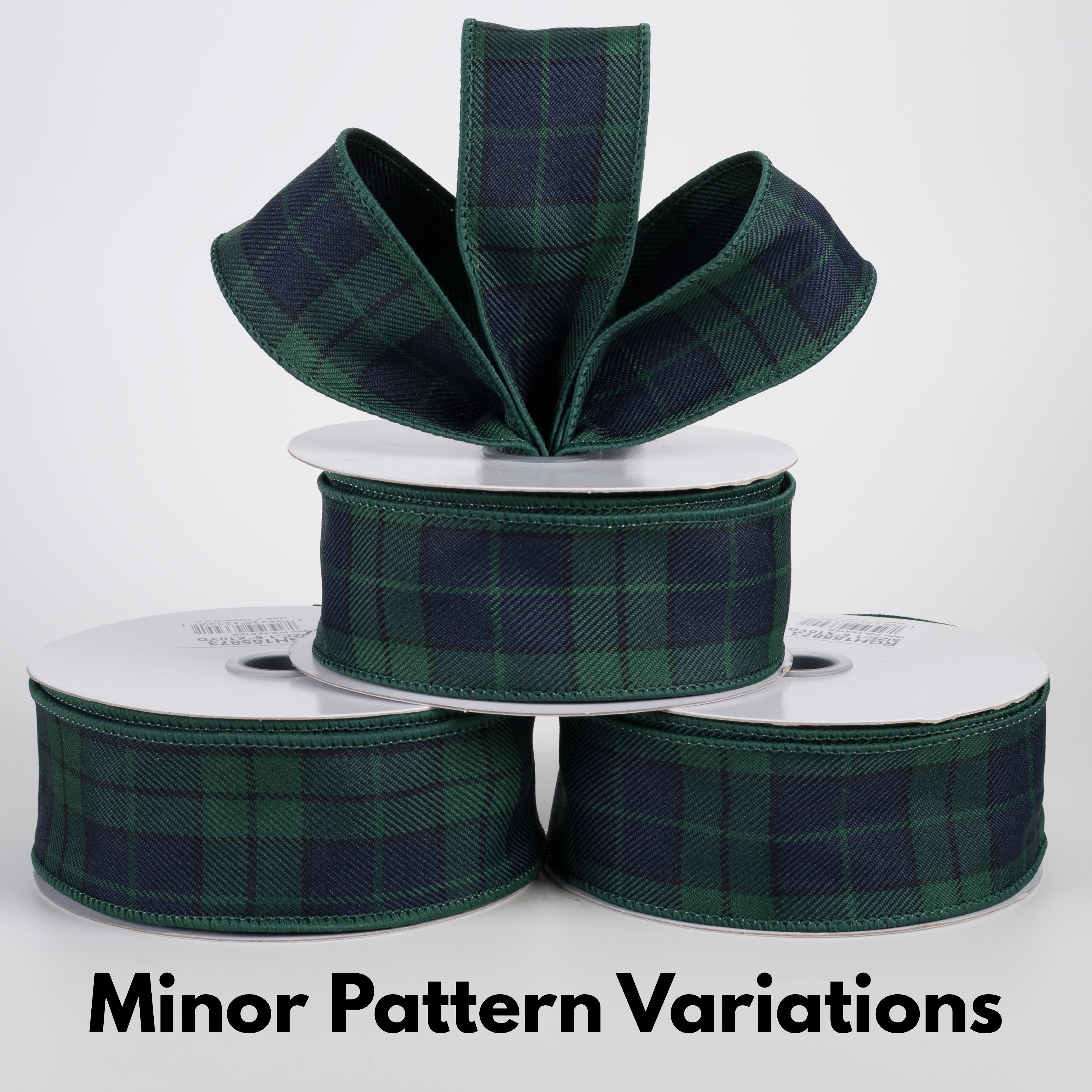 1.5" Woven Tartan Ribbon: Preppy Black Watch Plaid (10 Yards) Lifestyle Photo