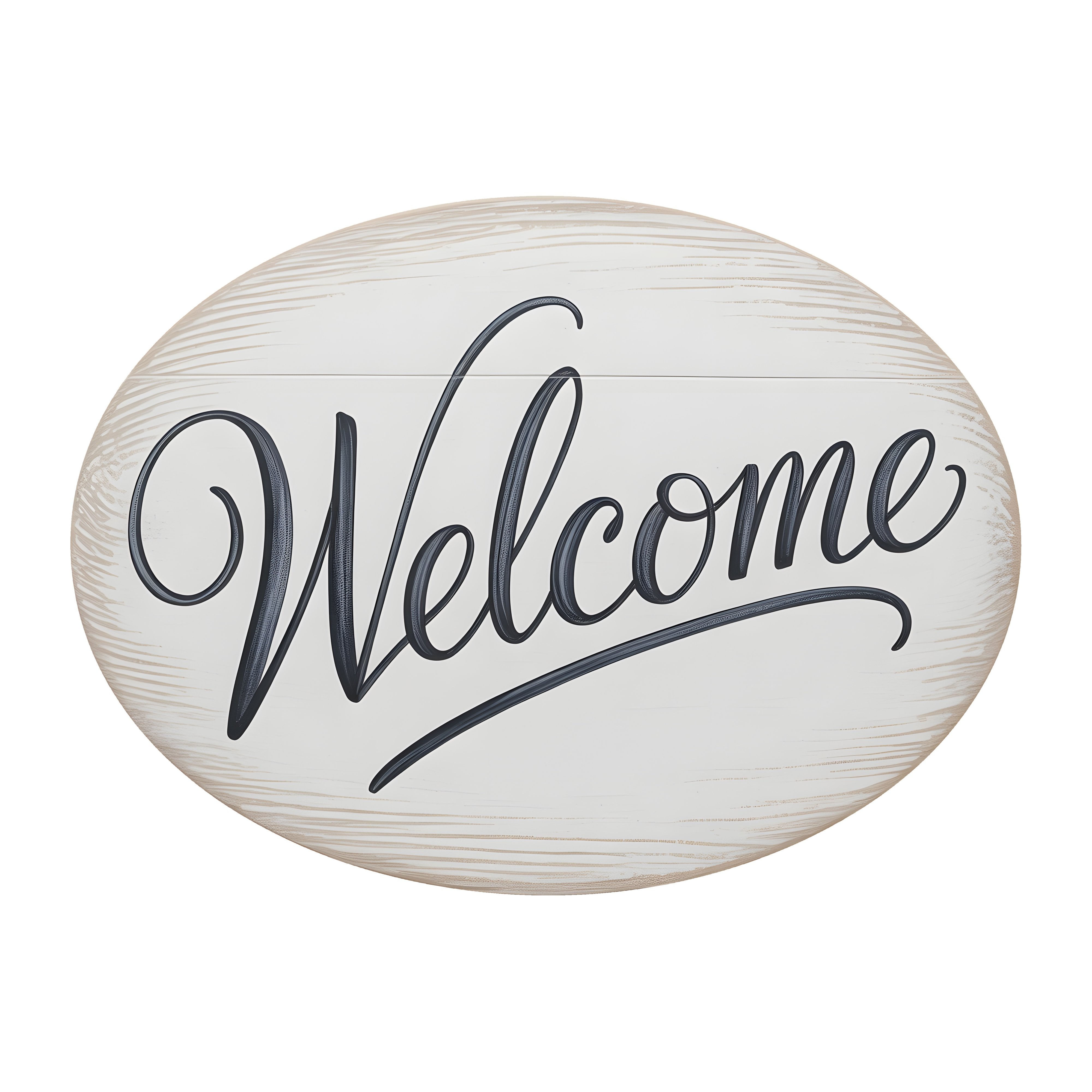 10.5" Oval Waterproof Sign: Classic Welcome Script Item Number: CD1250NH-105