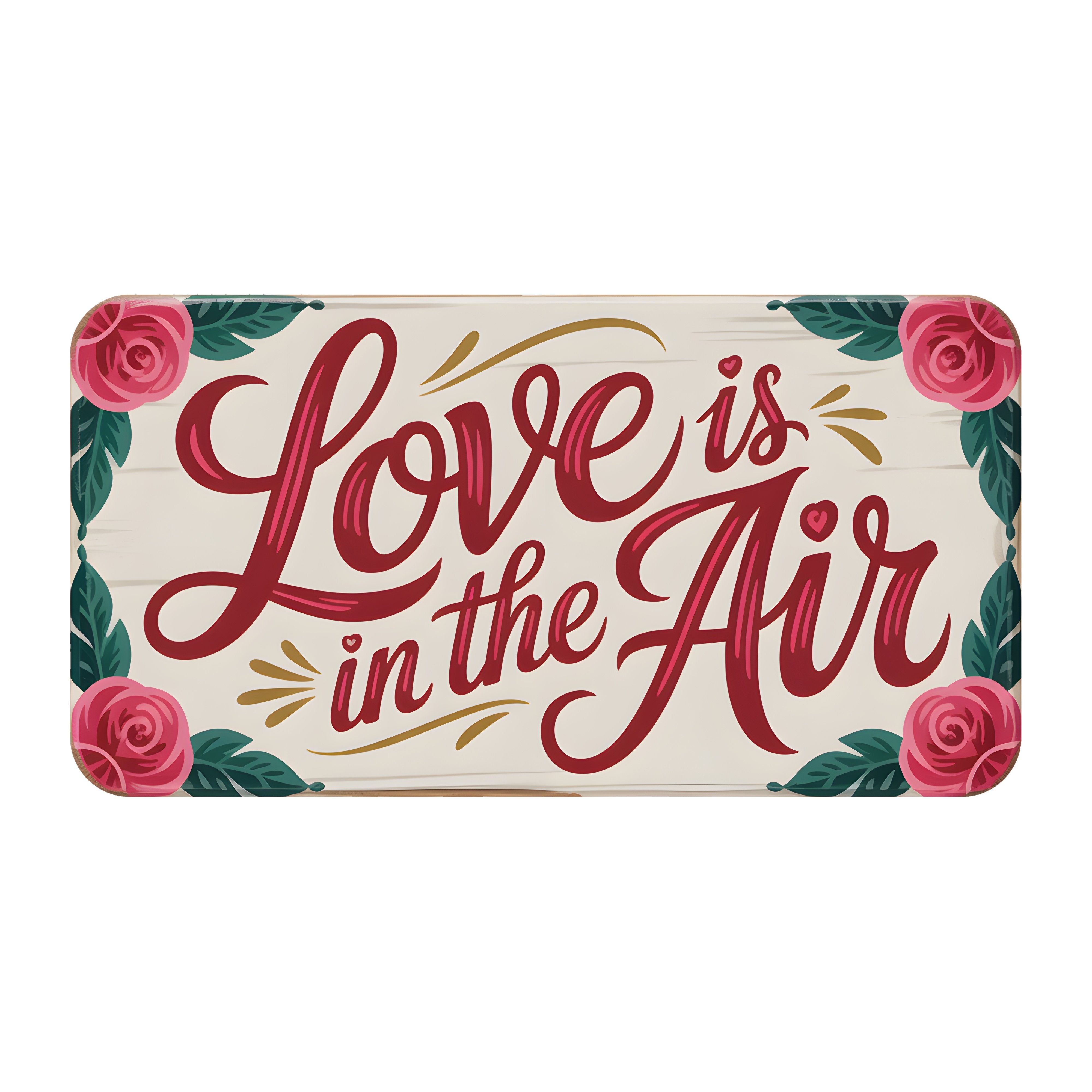 10.5" Rectangle Waterproof Sign: Love is in the Air Floral Wedding Item Number: CD1298NH-105
