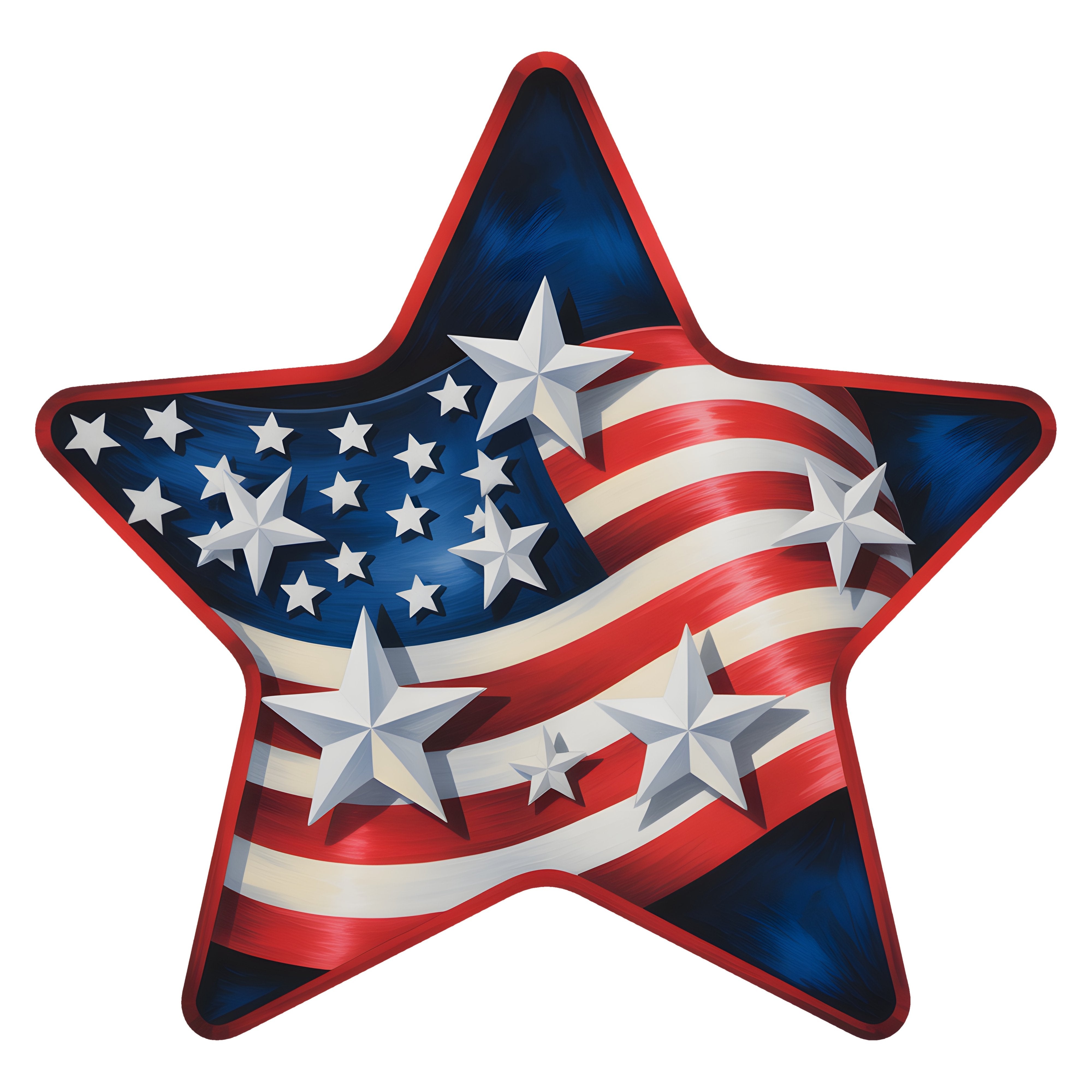 10.5" Star Waterproof Accent: Patriotic American Flag Stars Item Number: CD1402NH-105