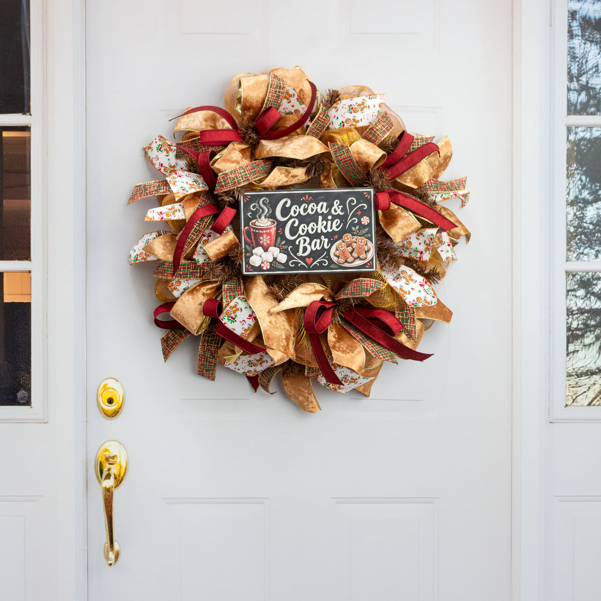 10.5" Waterproof Sign: Hot Cocoa and Gingerbread Cookie Bar detail photo 4