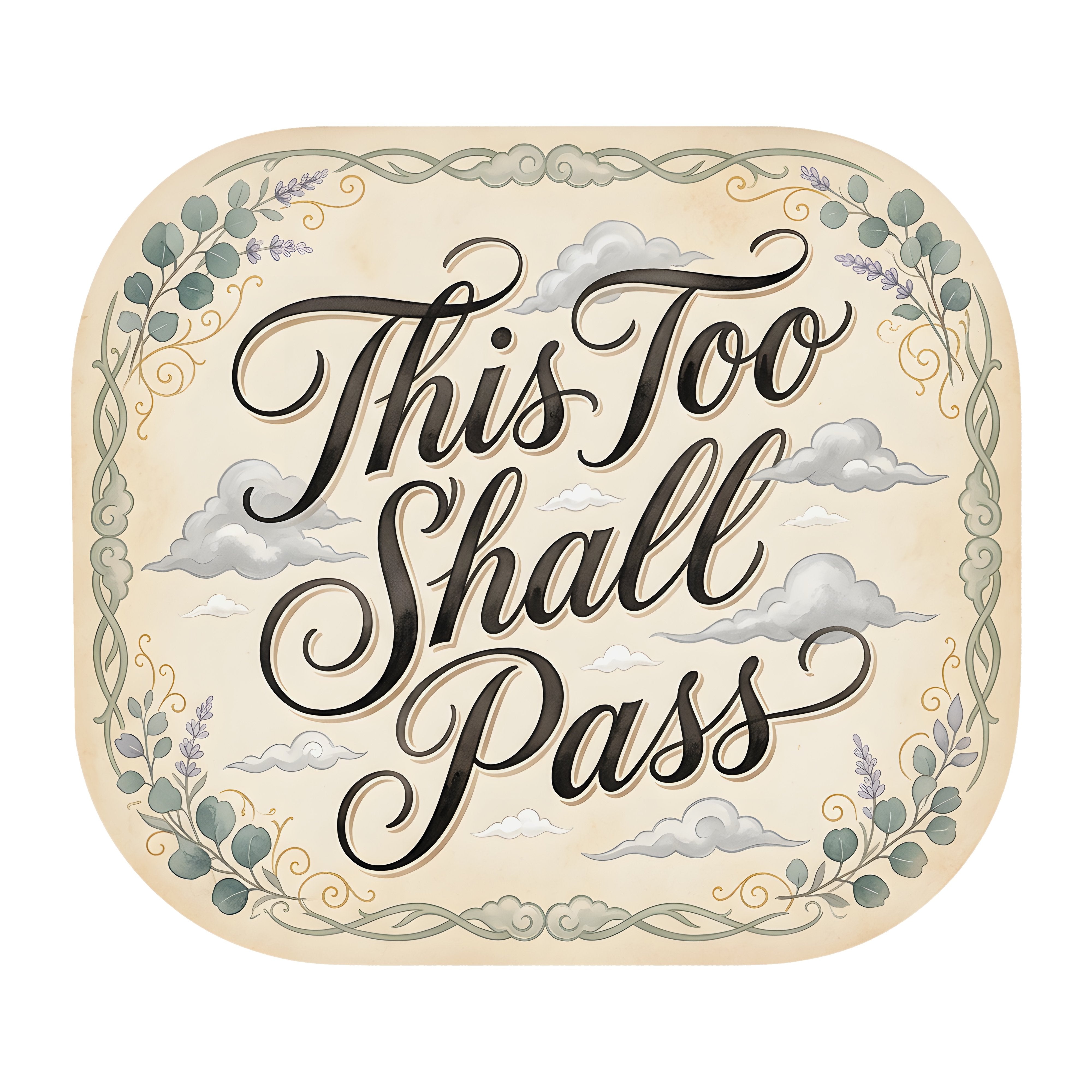 10.5" Waterproof Sign: This Too Shall Pass Inspirational Item Number: CD1395NH-105