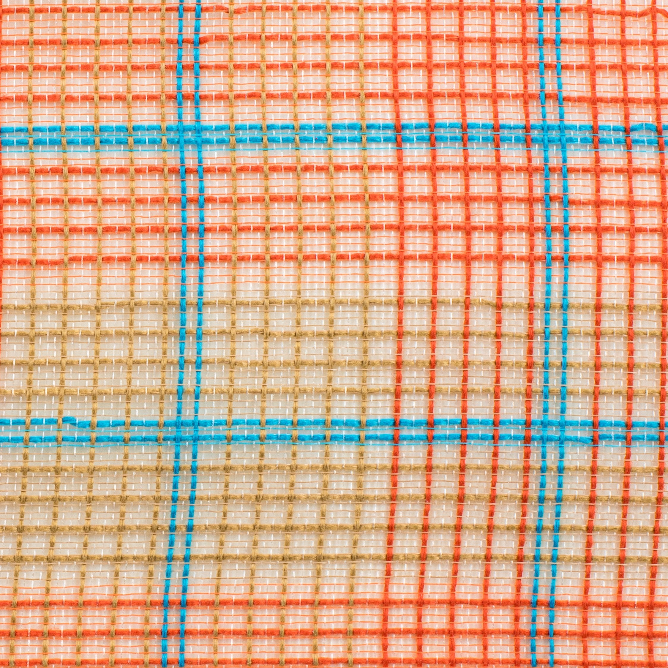 10" Fine Weave Faux Jute Plaid Mesh: Scarecrow detail photo 3