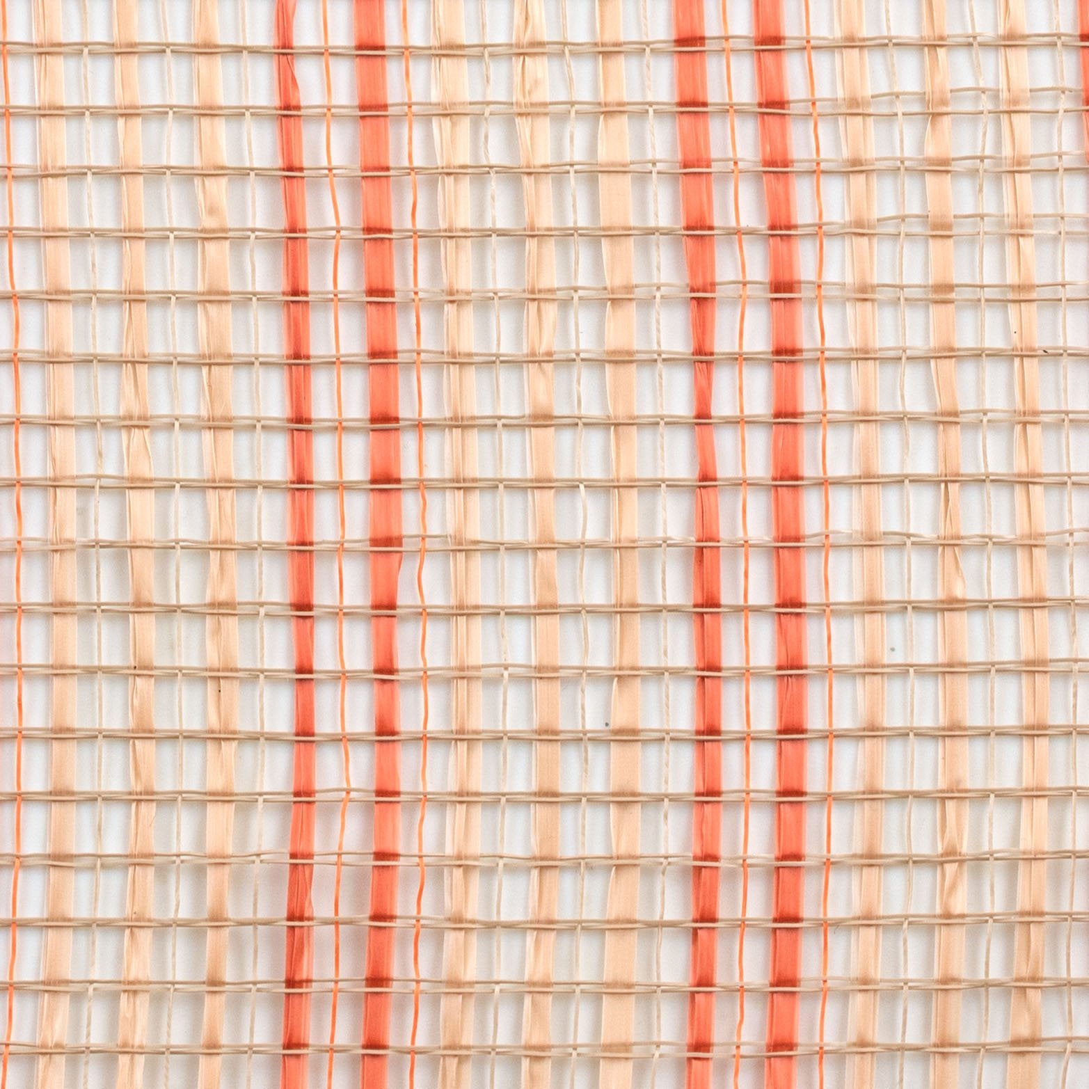 10" Horizontal Wide Strip Mesh: Natural & Dark Orange detail photo 3