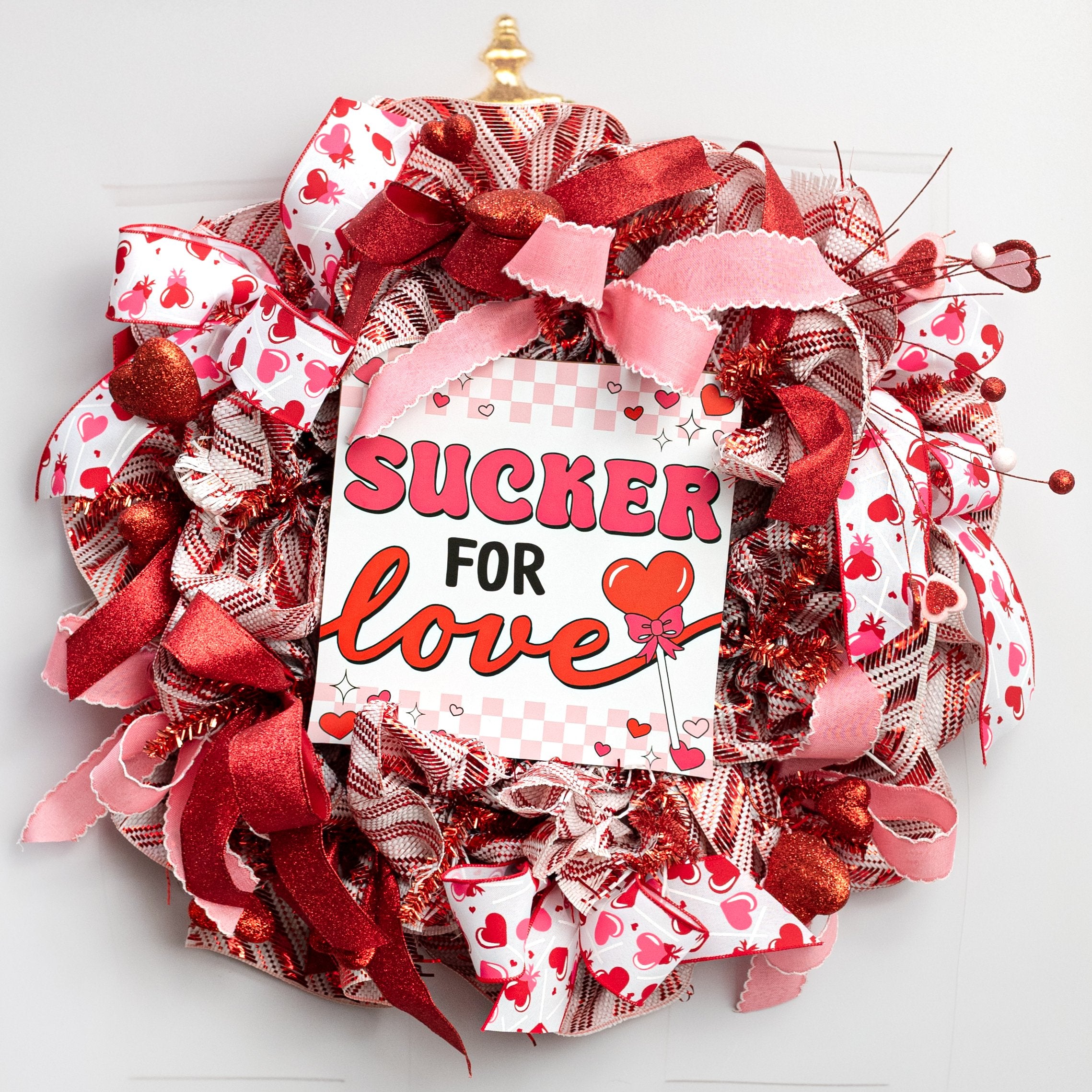 10" Square Wooden Sign: Sucker for Love Lifestyle Photo