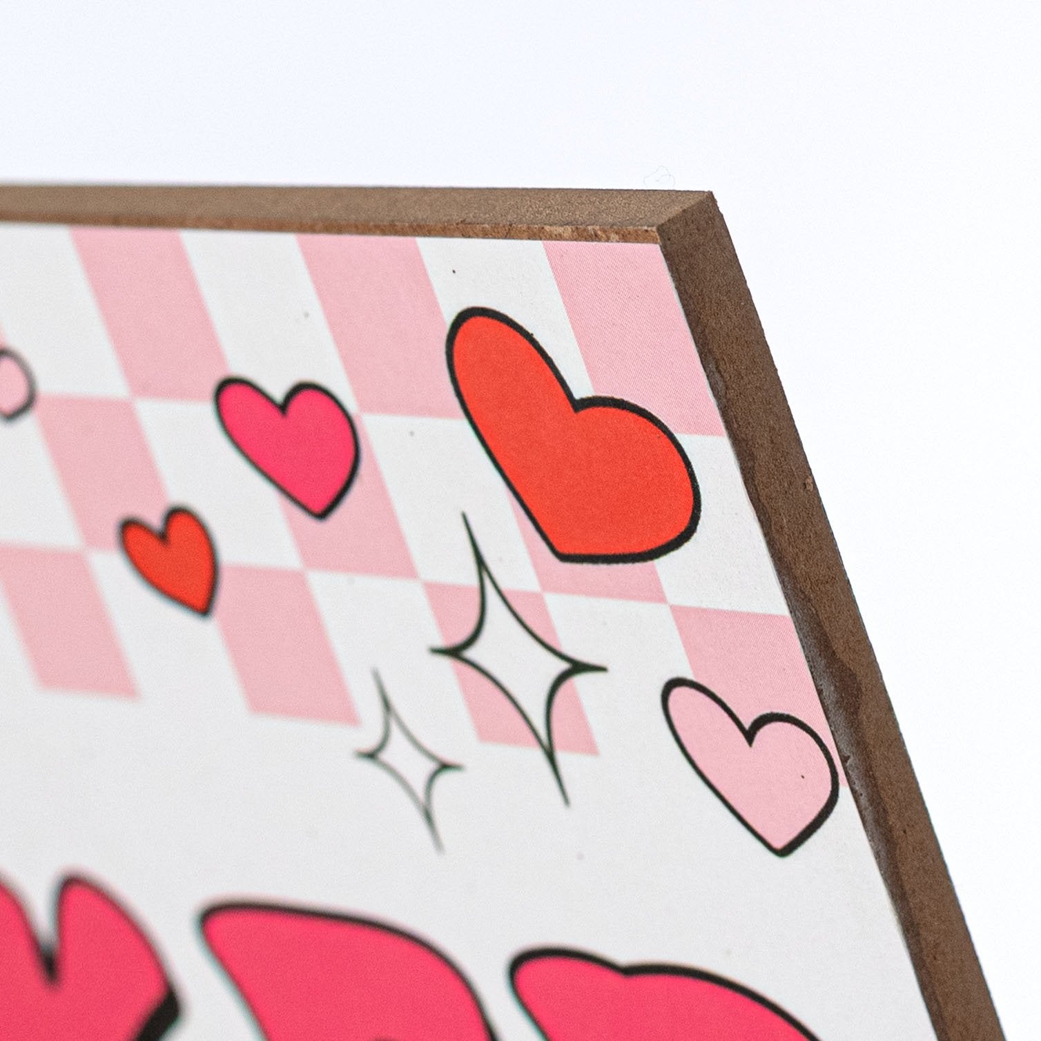 10" Square Wooden Sign: Sucker for Love detail photo 3