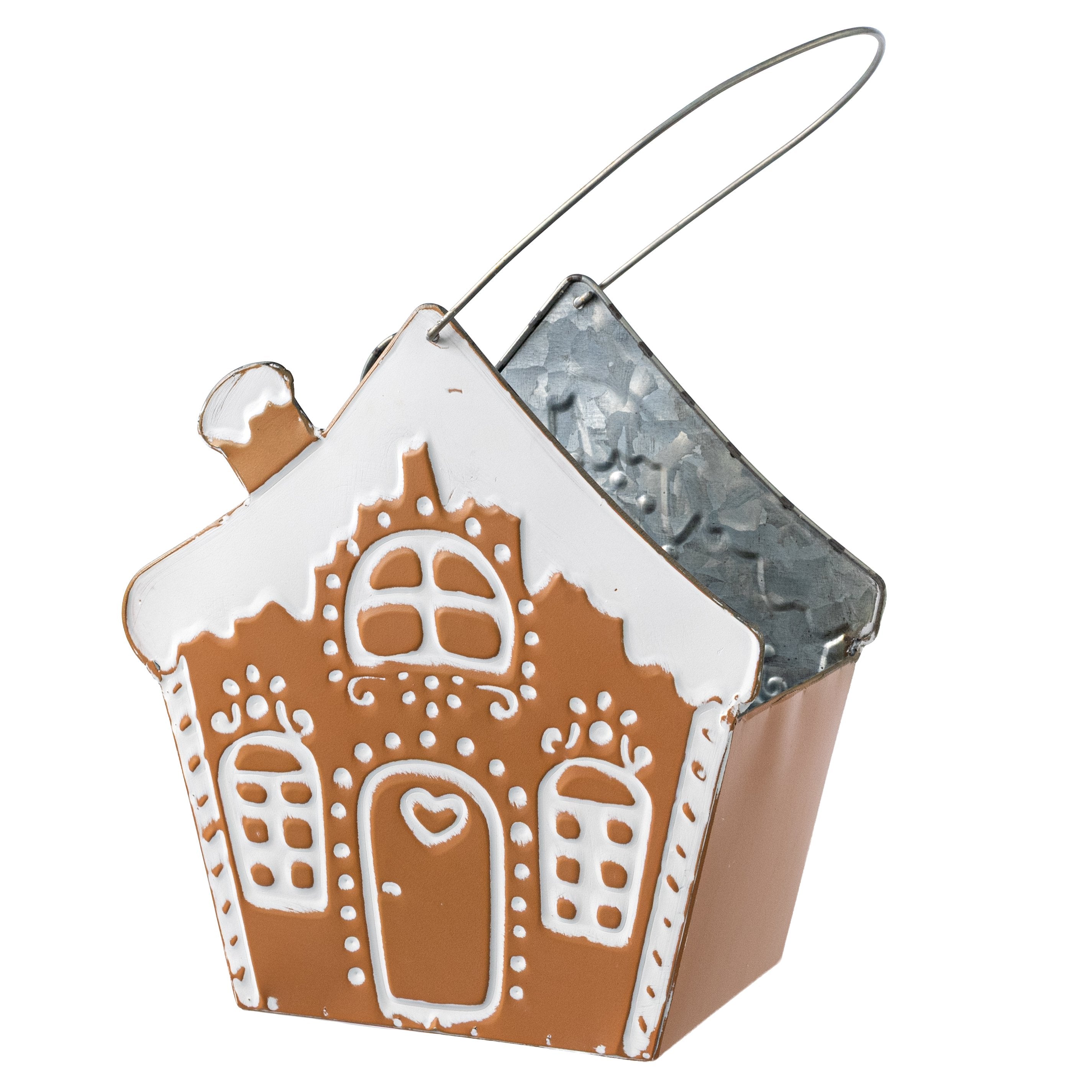 10" Tim Gingerbread House Bucket Planter Item Number: XC0175