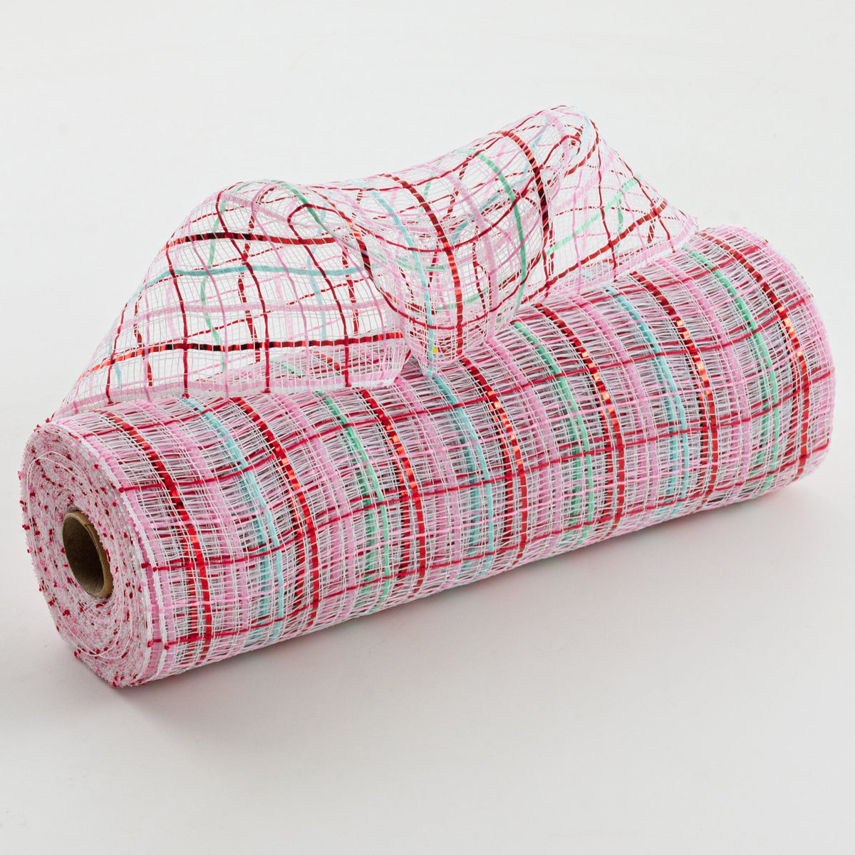 10" Tweed Metallic Mesh: Pink, Red, Aqua & Mint Item Number: XB266510-03