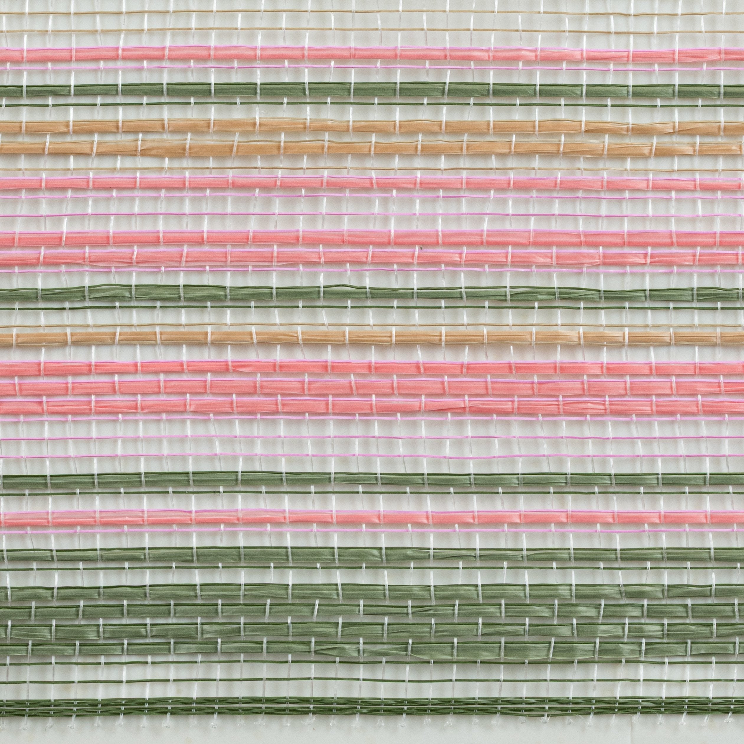 10" Vertical Wide Strip Ombré Mesh: Sage, Natural & Blush detail photo 3