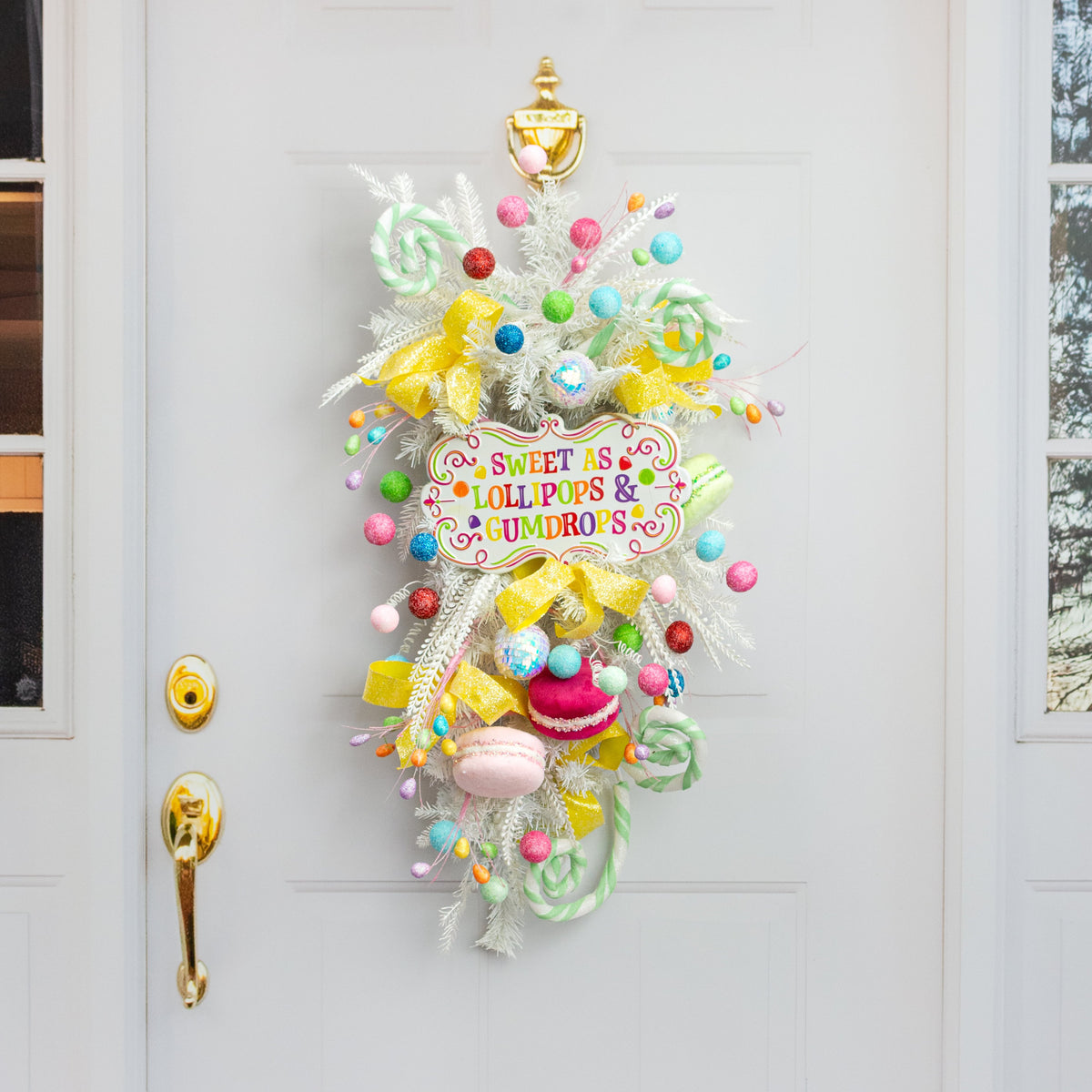 11.5" Metal Embossed Hanger: Sweet as Lollipops & Gumdrops Lifestyle Photo