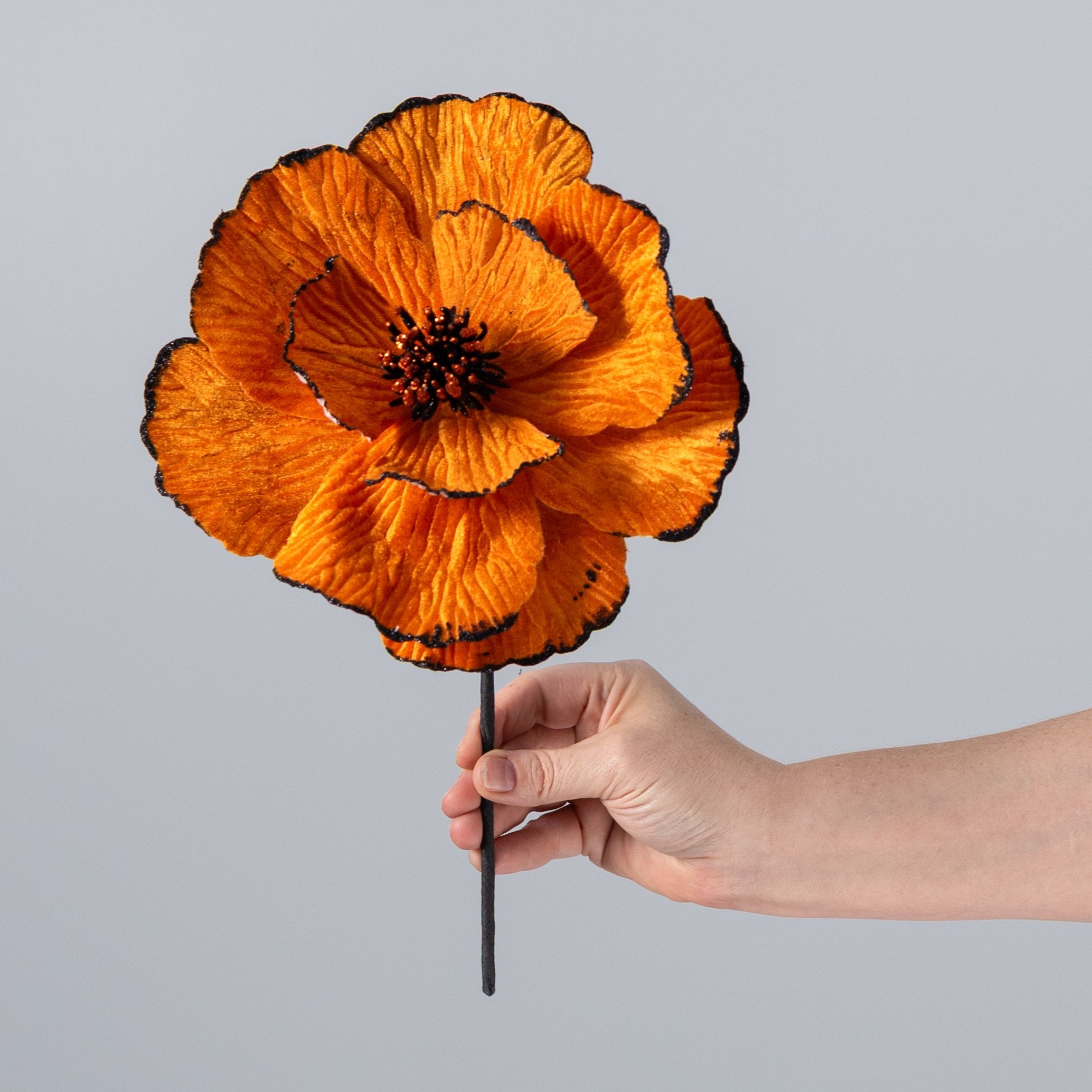 9" x 11" Fantasy Flower Pick: Orange & Black detail photo 3
