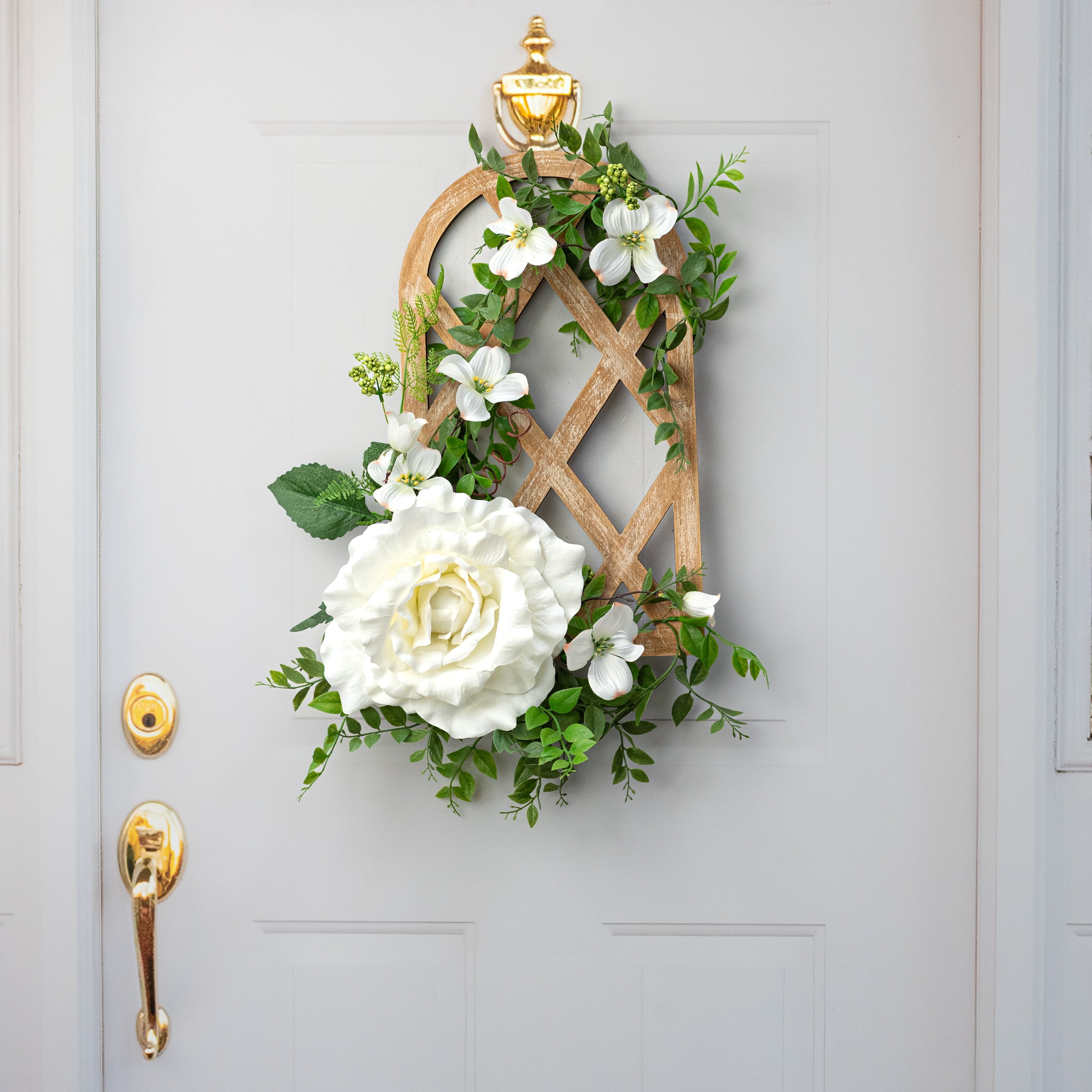 11" Oversized Rose Head: Cream Lifestyle Photo