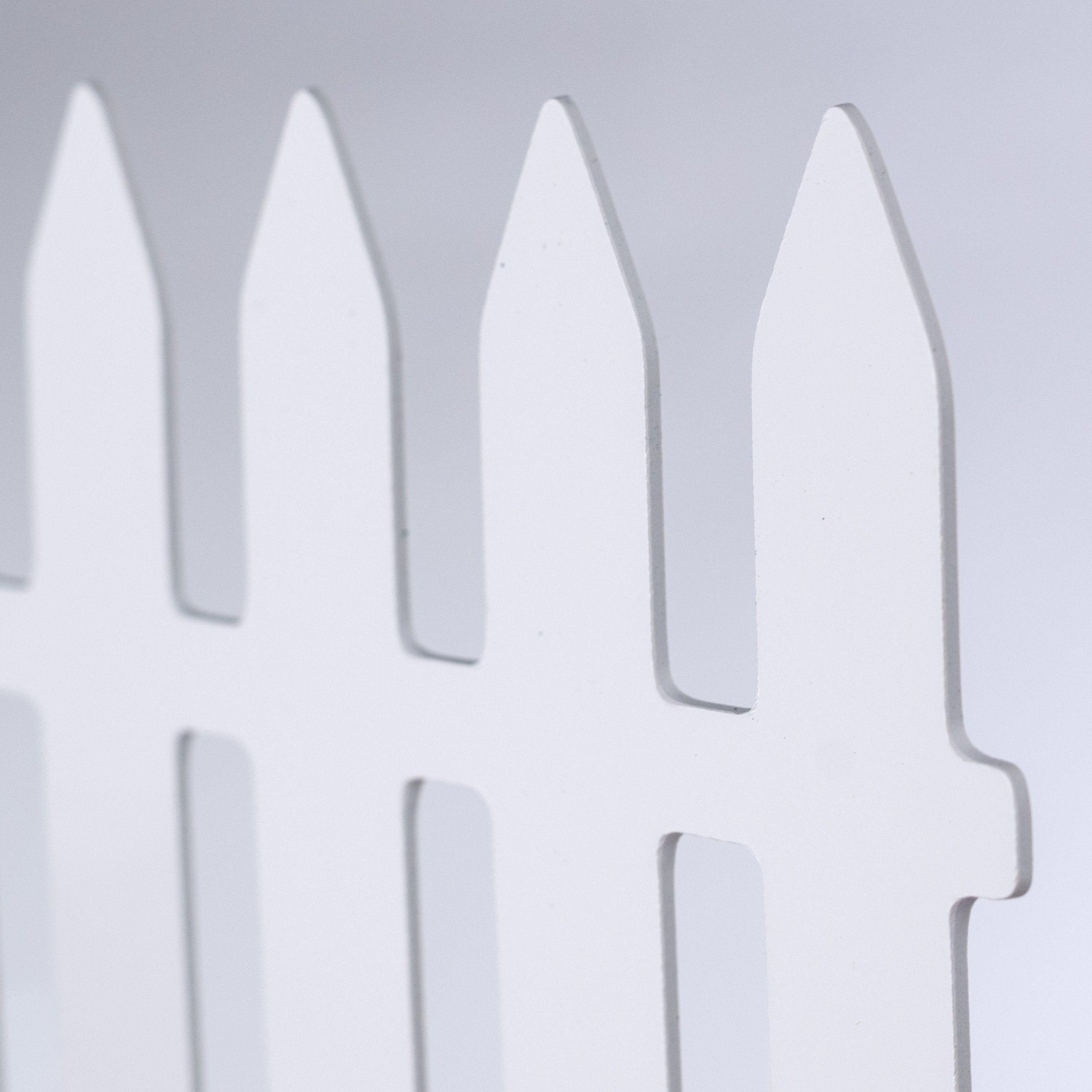 11" White Picket Fence Decoration detail photo 3