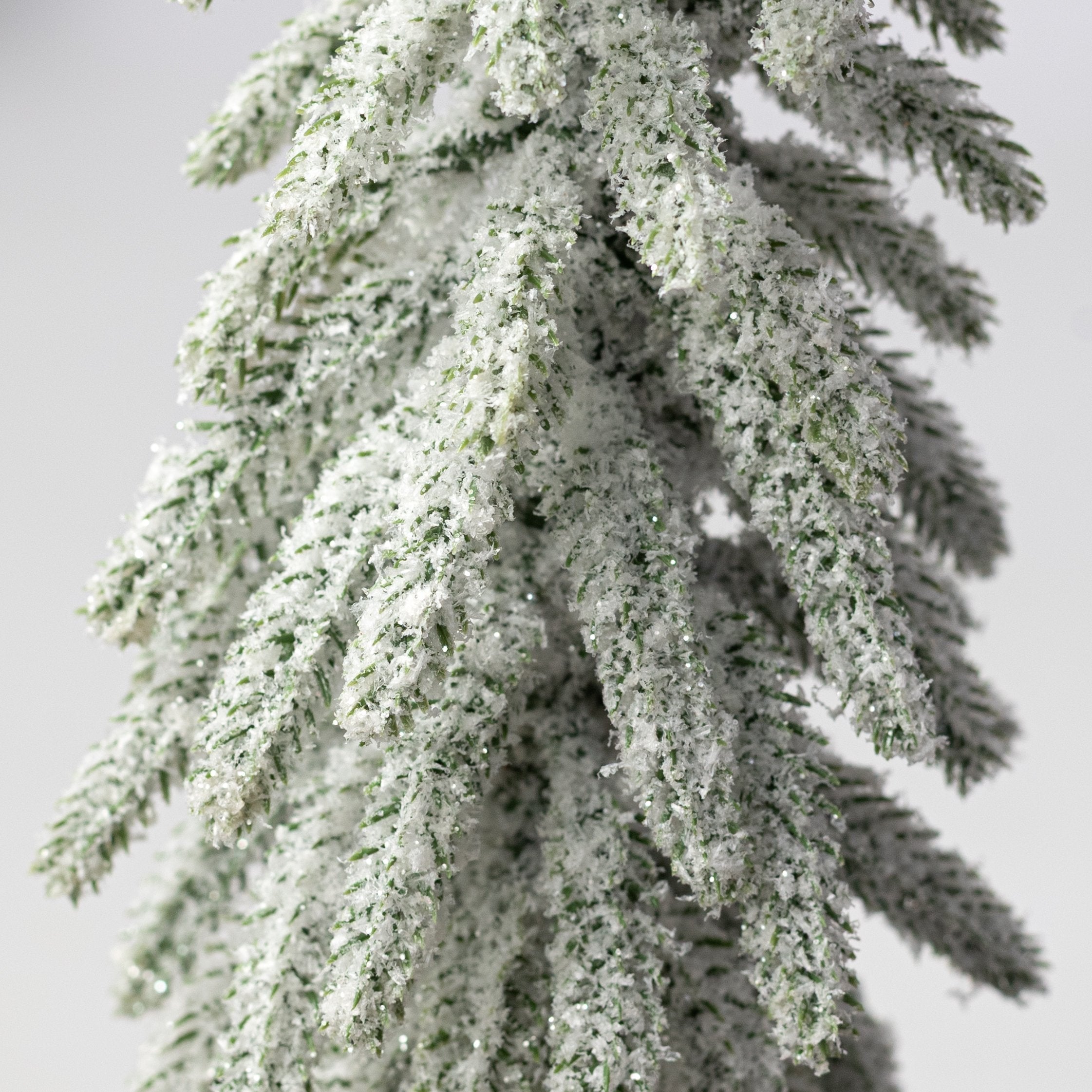 12" Flocked Snowy Christmas Tree Table Decor detail photo 3
