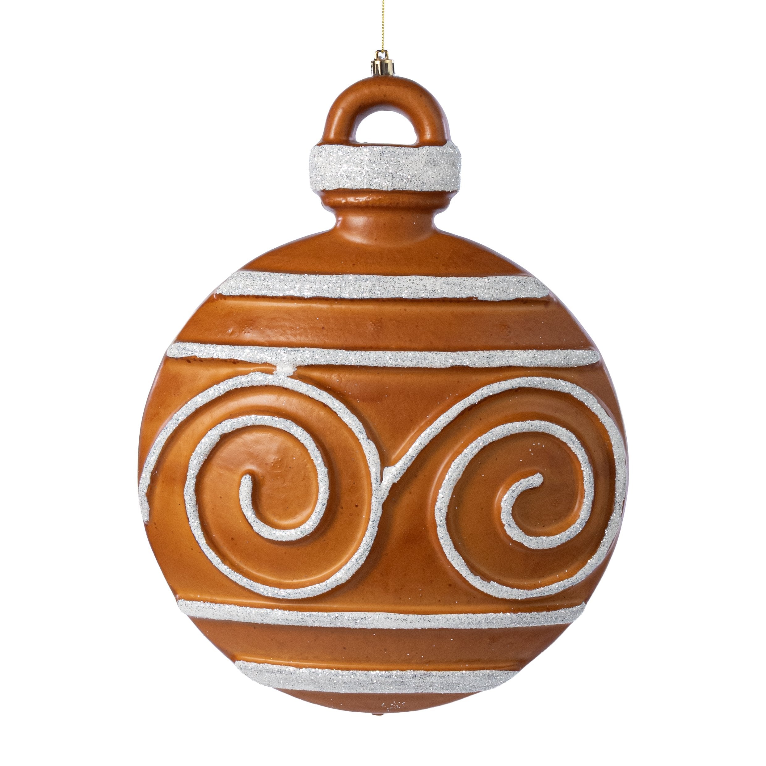 12" Gingerbread Swirl Stripe Bell Sign Ornament Item Number: 86318BNWT
