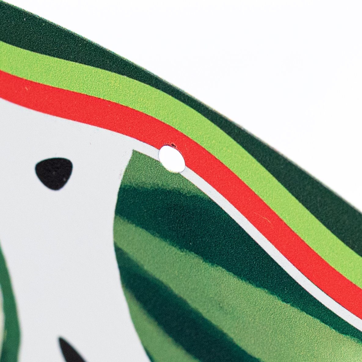 12" Round Metal Sign: Hello Summer Watermelon detail photo 3