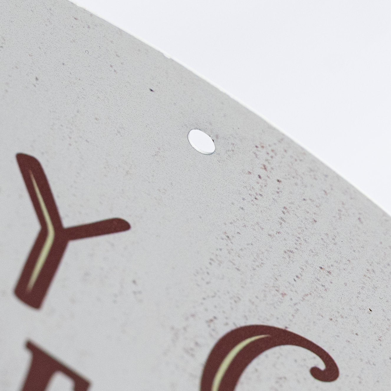 12" Round Metal Sign: Holy Highland Cow You're Here detail photo 3
