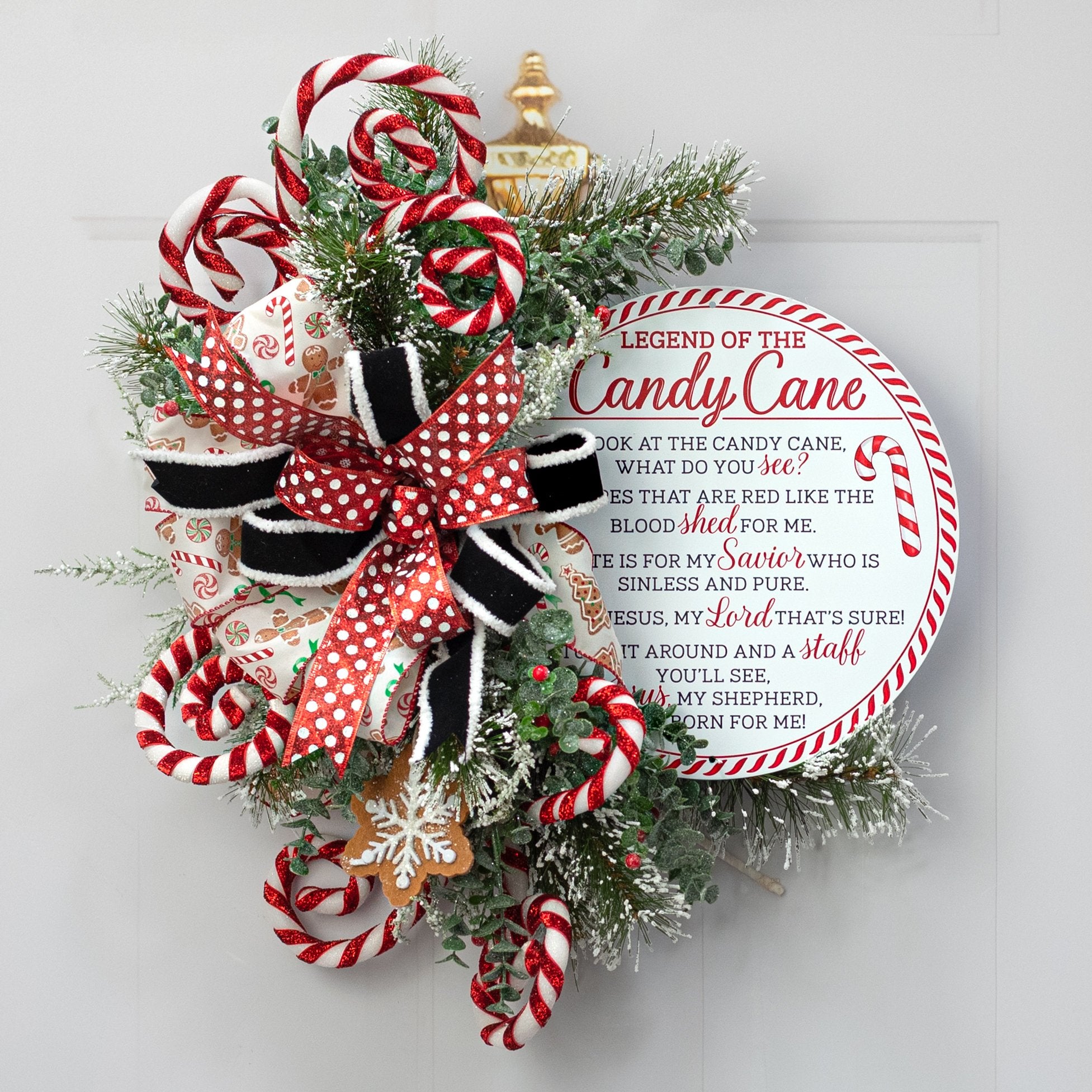 12" Round Metal Sign: Legend of the Candy Cane Lifestyle Photo