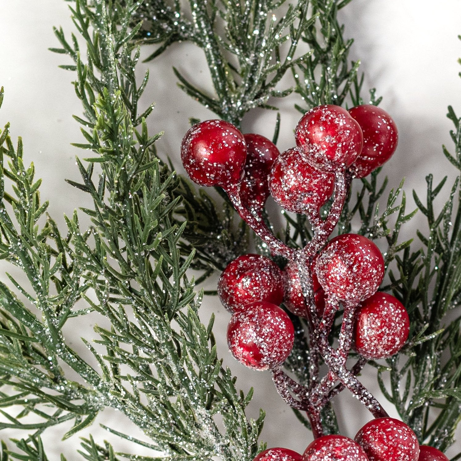 12" Sparkle Cypress with Ash Berry Pick: Burgundy Lifestyle Photo