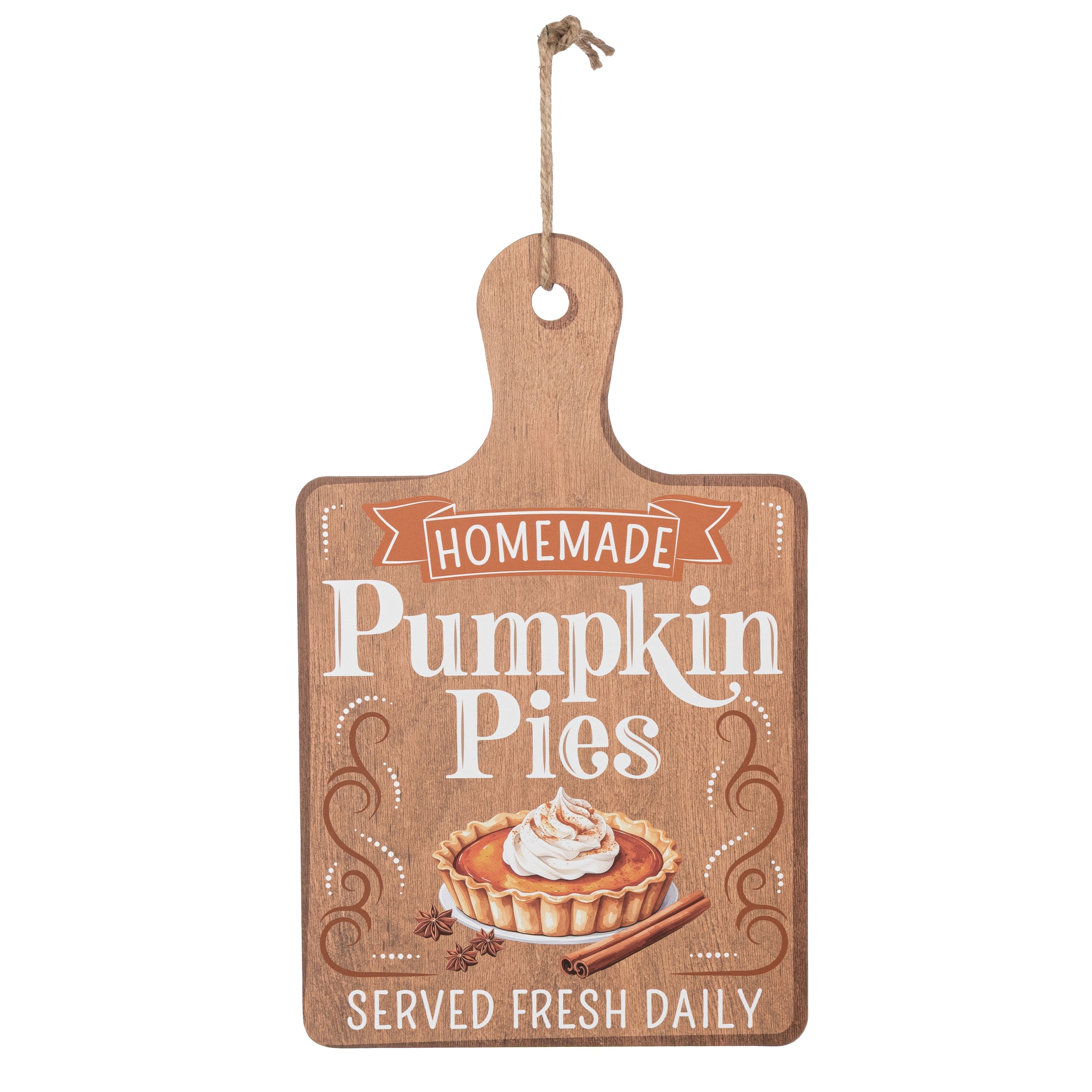 12" Wooden Cutting Board Sign: Homemade Pumpkin Pies Item Number: AP7466