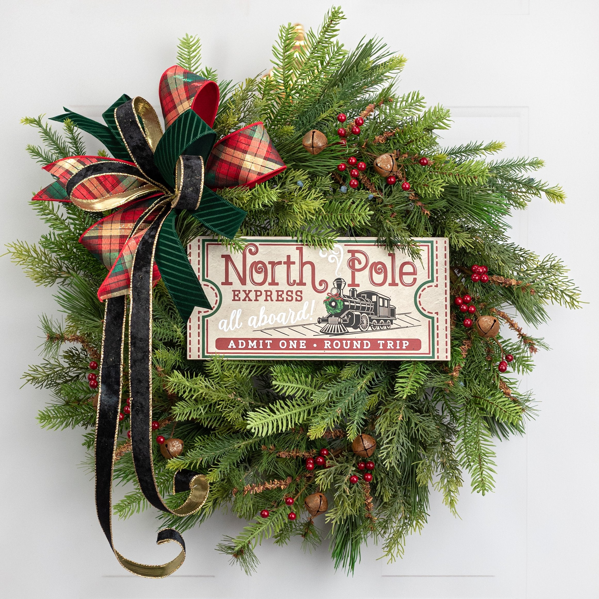 12" Wooden Sign: North Pole Ticket Lifestyle Photo