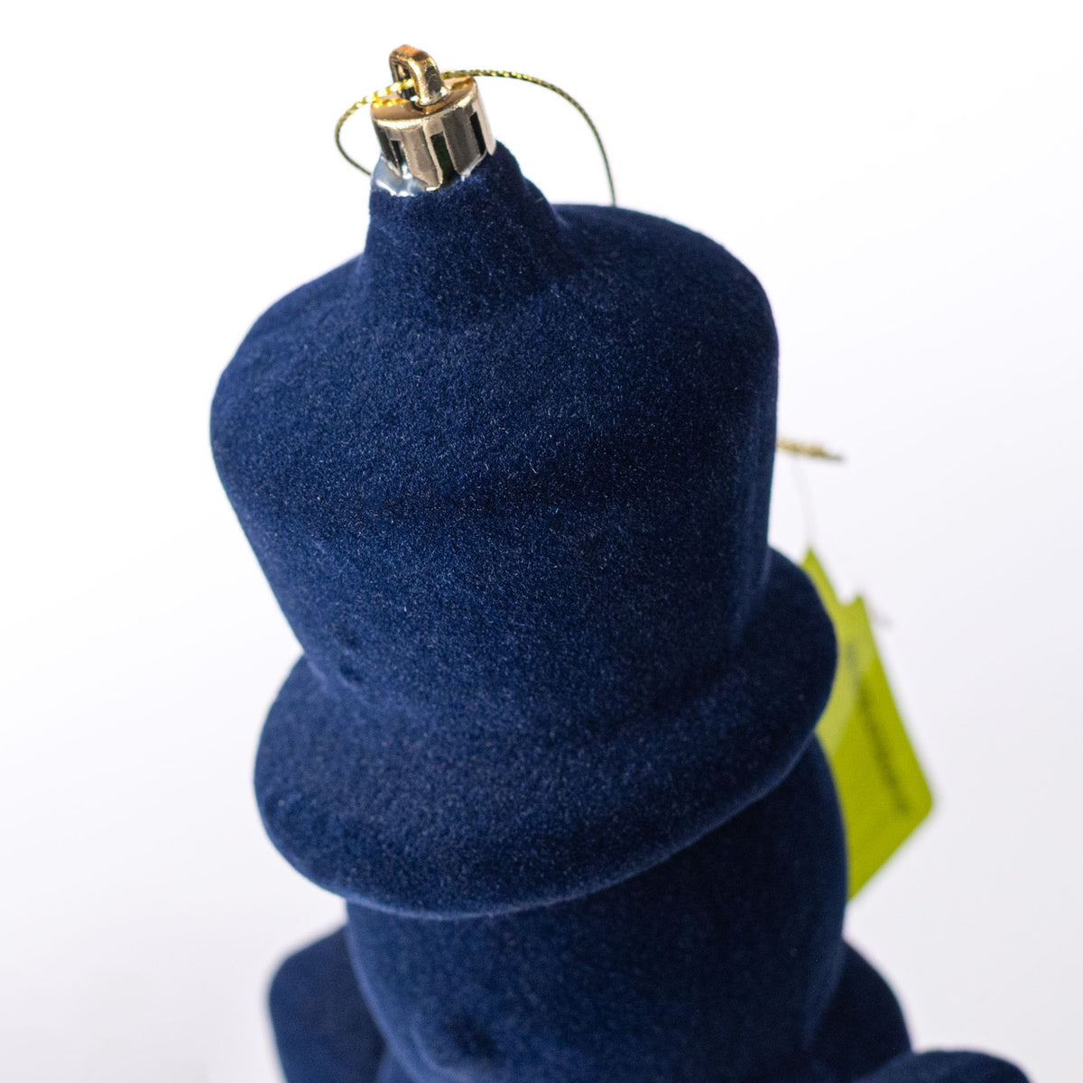 13" Flocked Nutcracker Ornament: Navy Blue detail photo 3