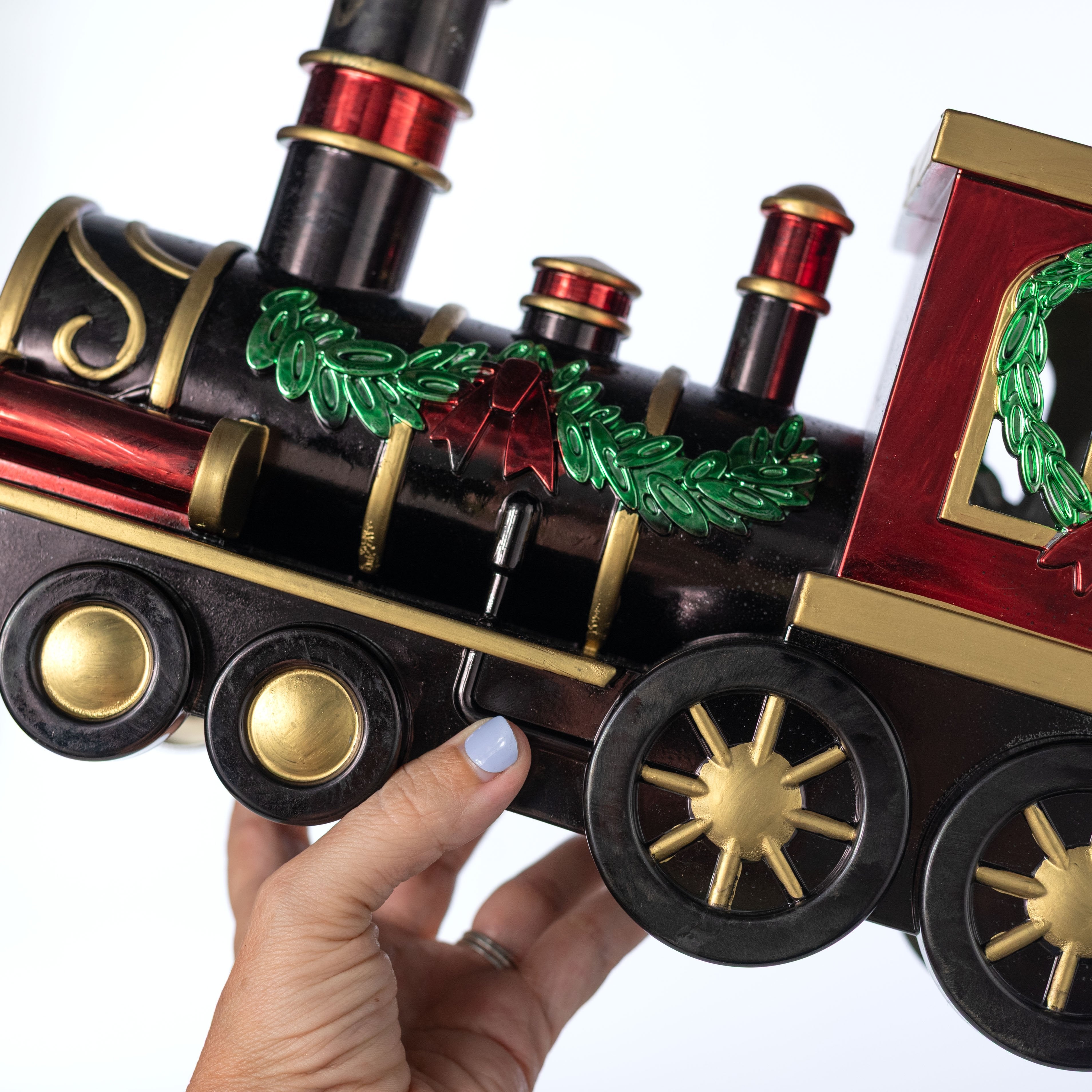14" Christmas Train Engine Decoration detail photo 4