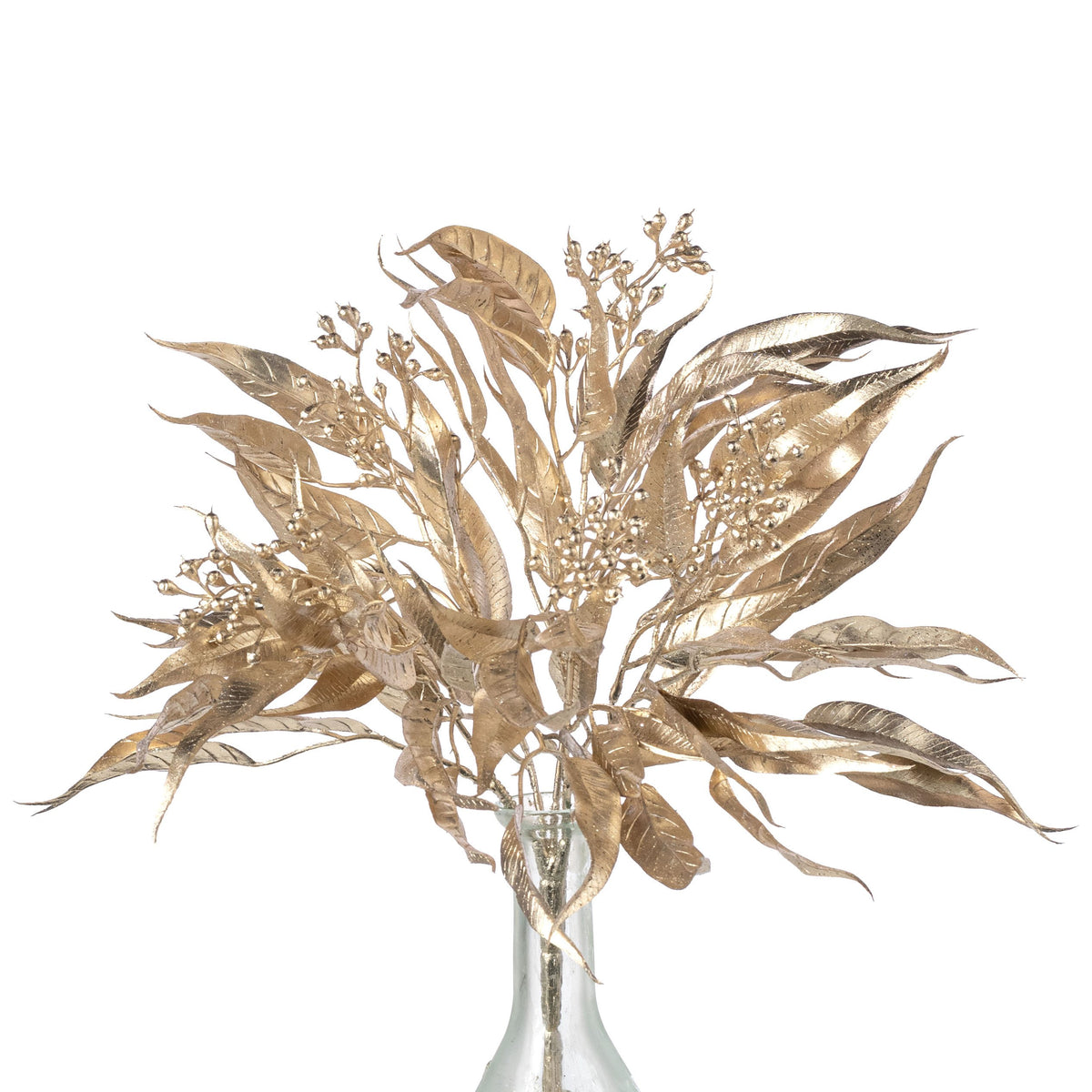 14" Eucalyptus & Berries Bush: Champagne Gold Item Number: 2826161CH