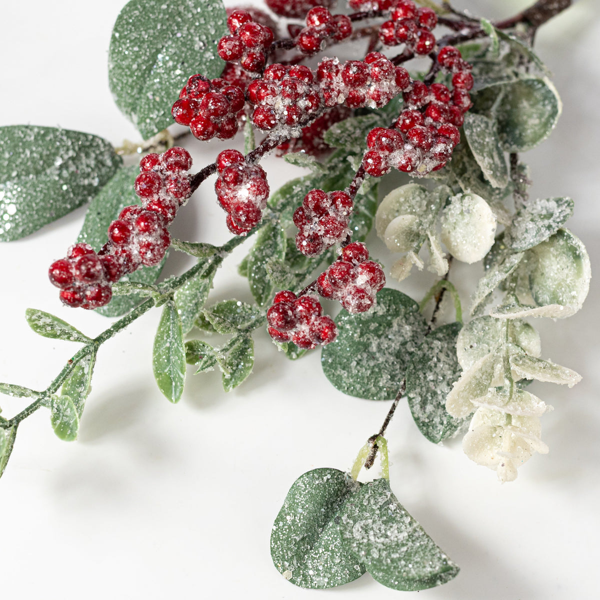 14" Iced Berries & Leaves Pick Lifestyle Photo