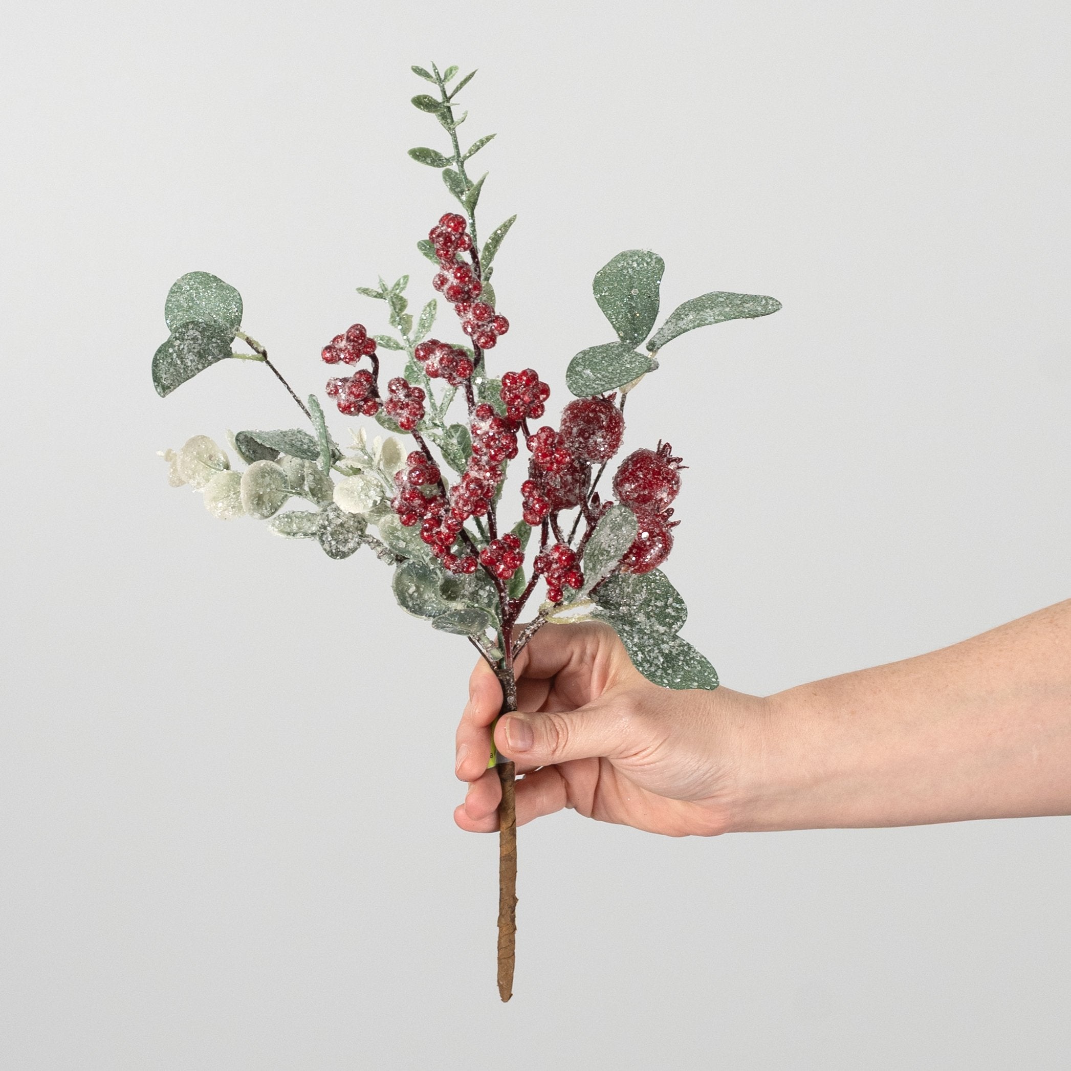 14" Iced Berries & Leaves Pick detail photo 3