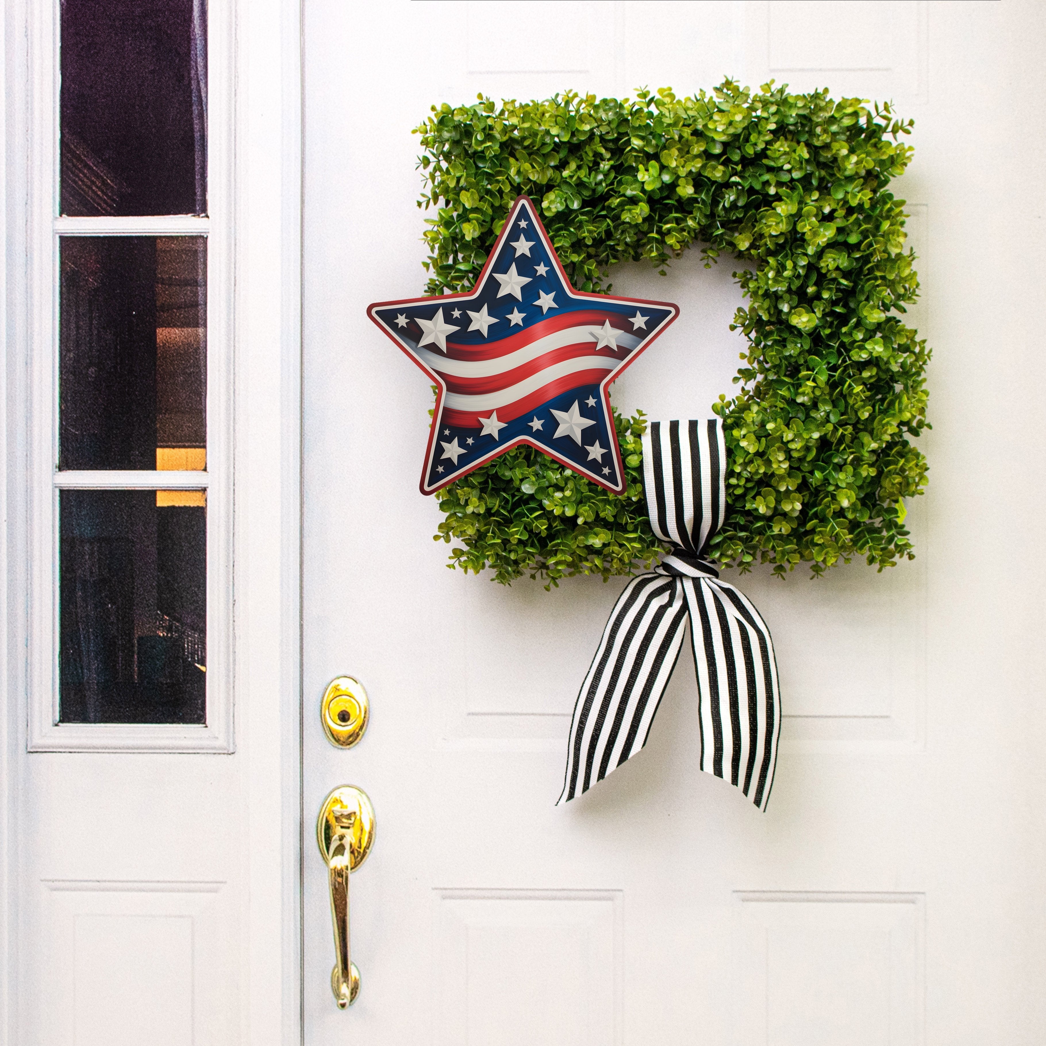 14" Star Waterproof Accent: Patriotic Stars and Stripes Lifestyle Photo