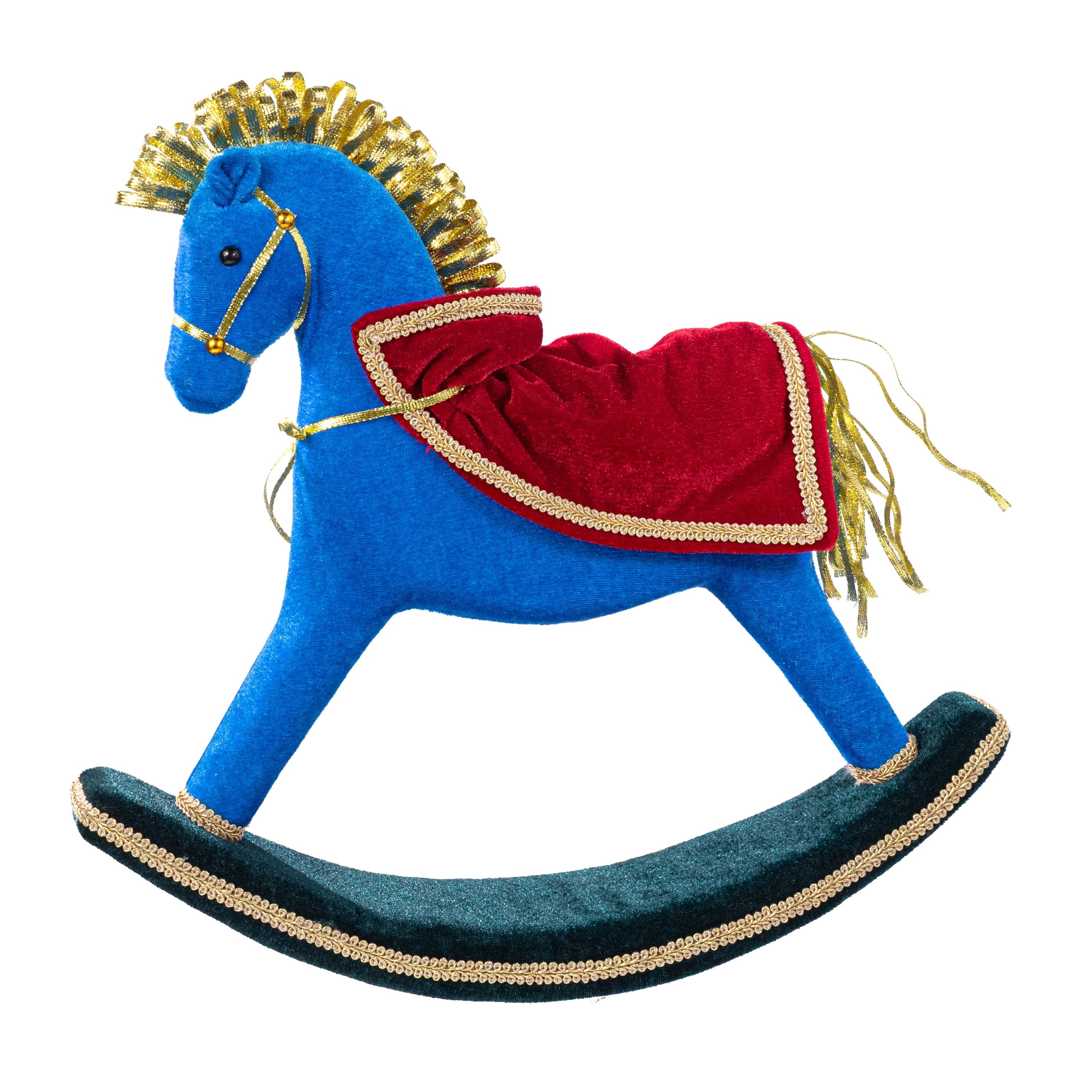 15" x 14" Rocking Horse Decor: Preppy Christmas Item Number: 86990RGB