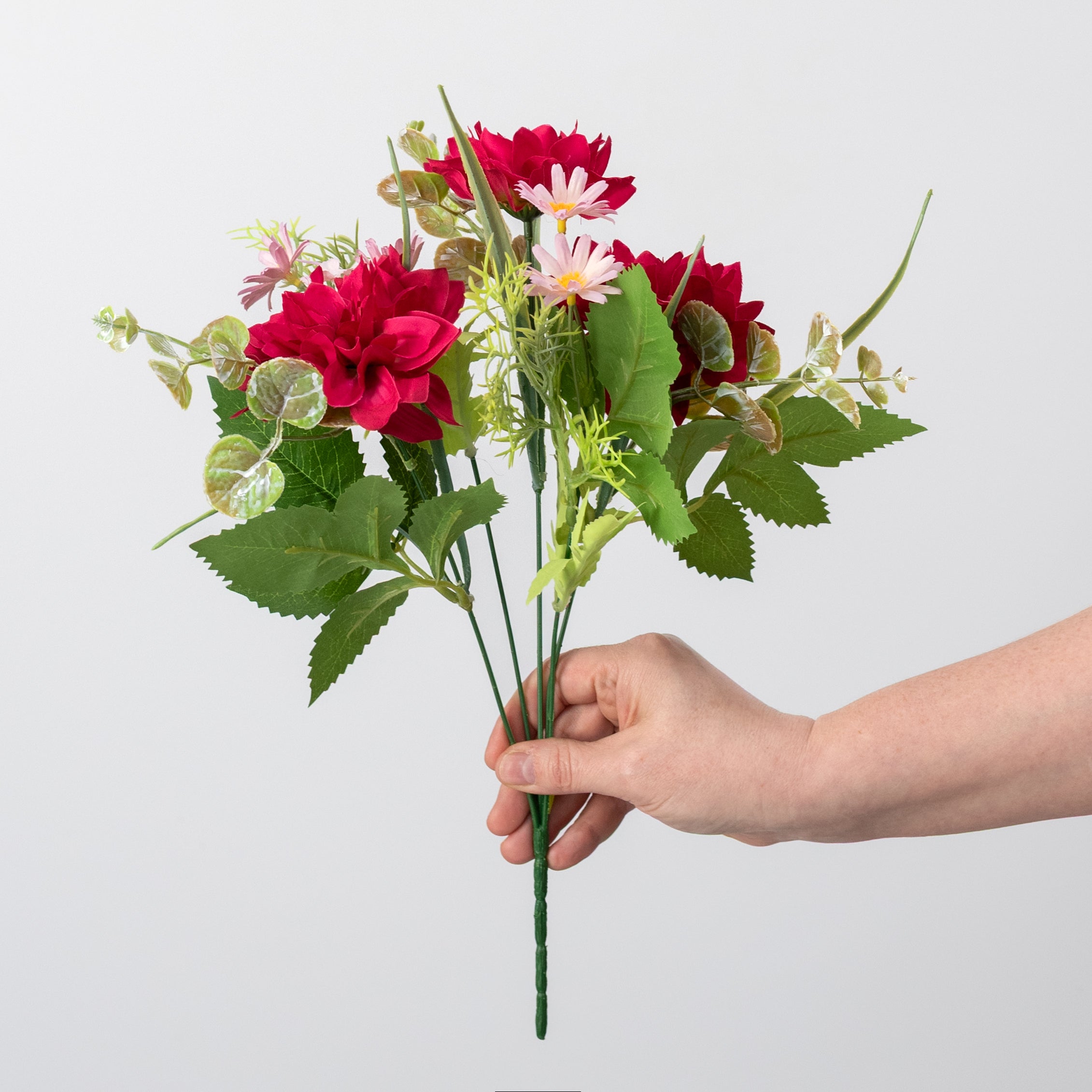 15" Mixed Dahlia Bush: Beauty Pink detail photo 3
