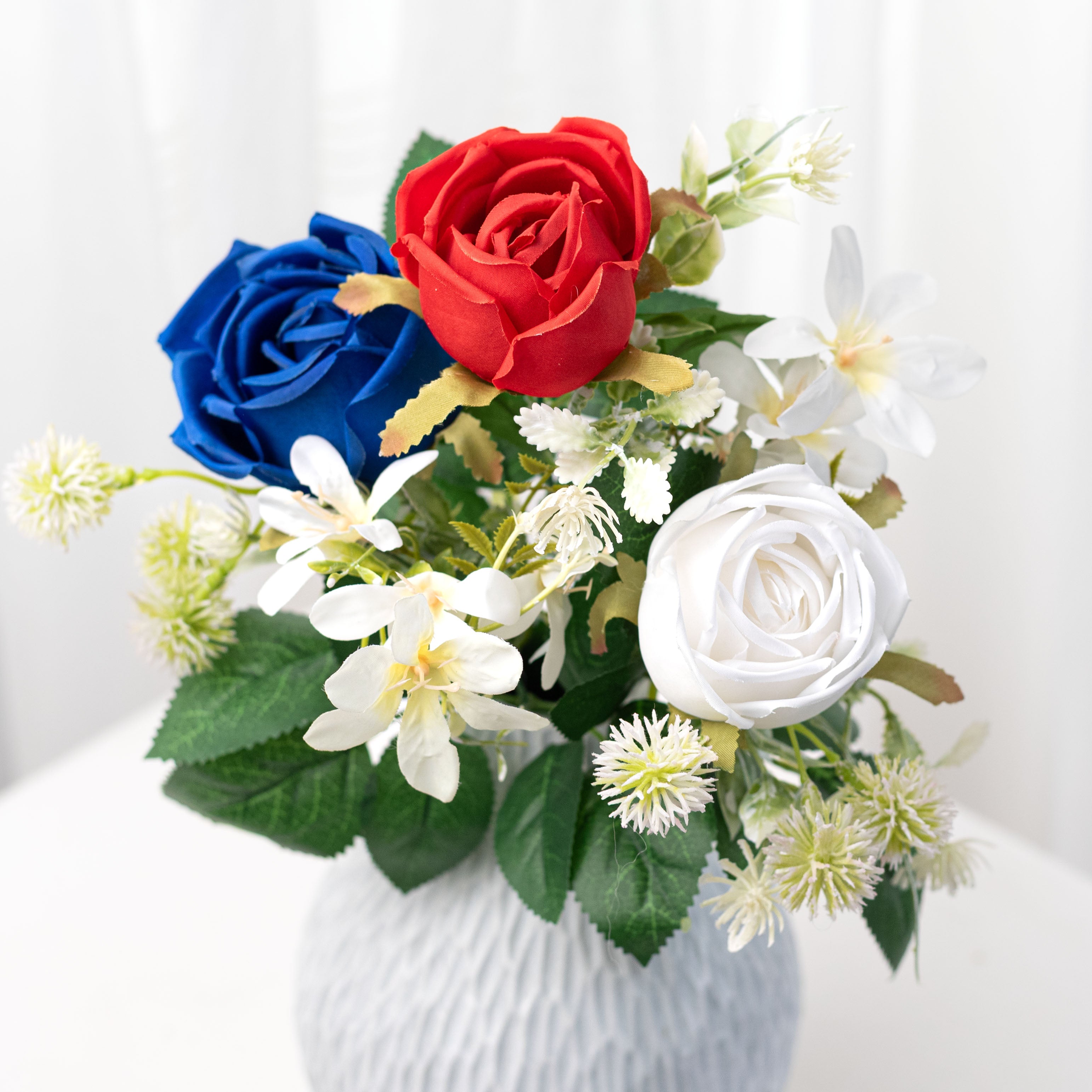 15" Mixed Roses Bush: Red, White & Blue Item Number: 74293BU15