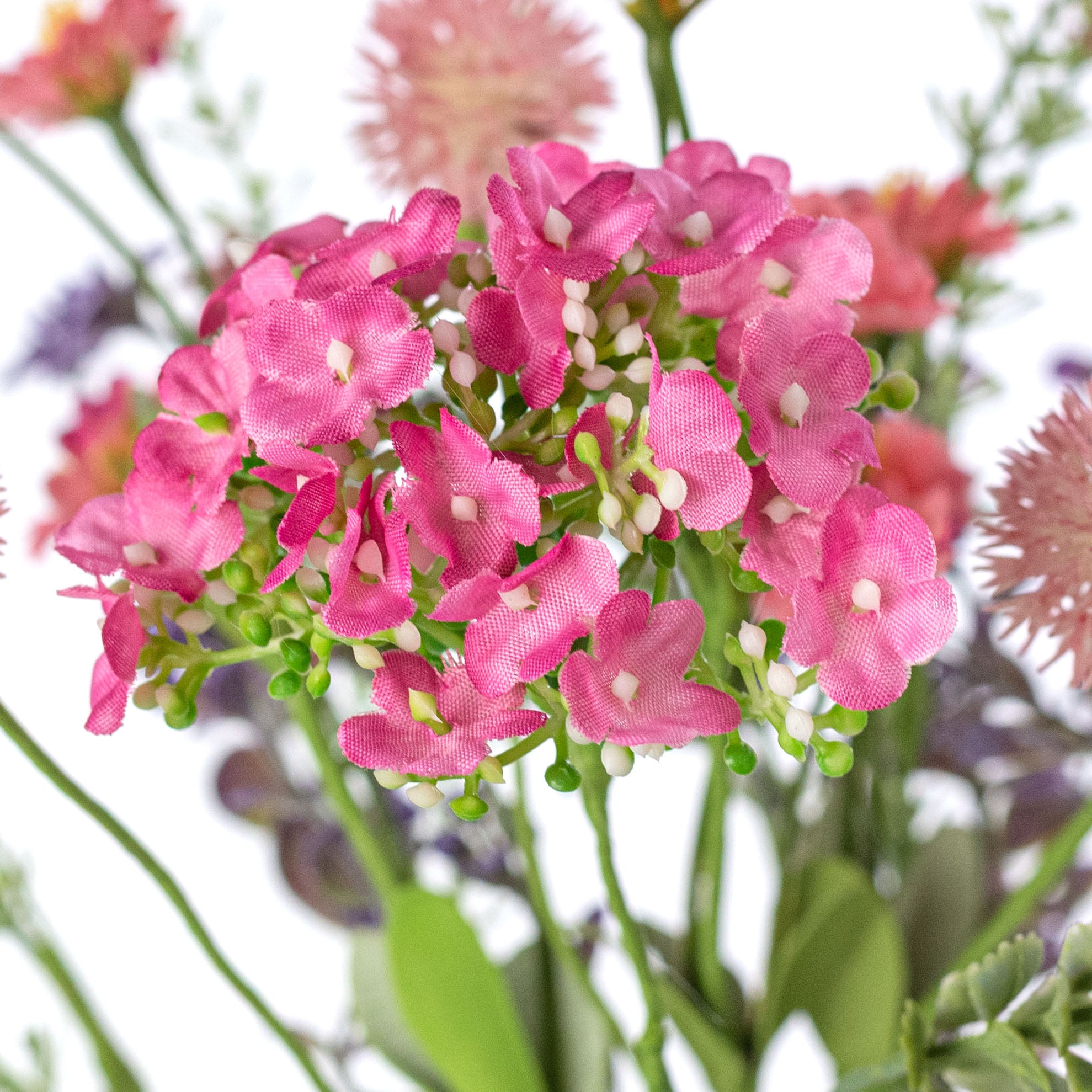 15" Mixed Wildflowers Filler Bush: Hot Pink Lifestyle Photo