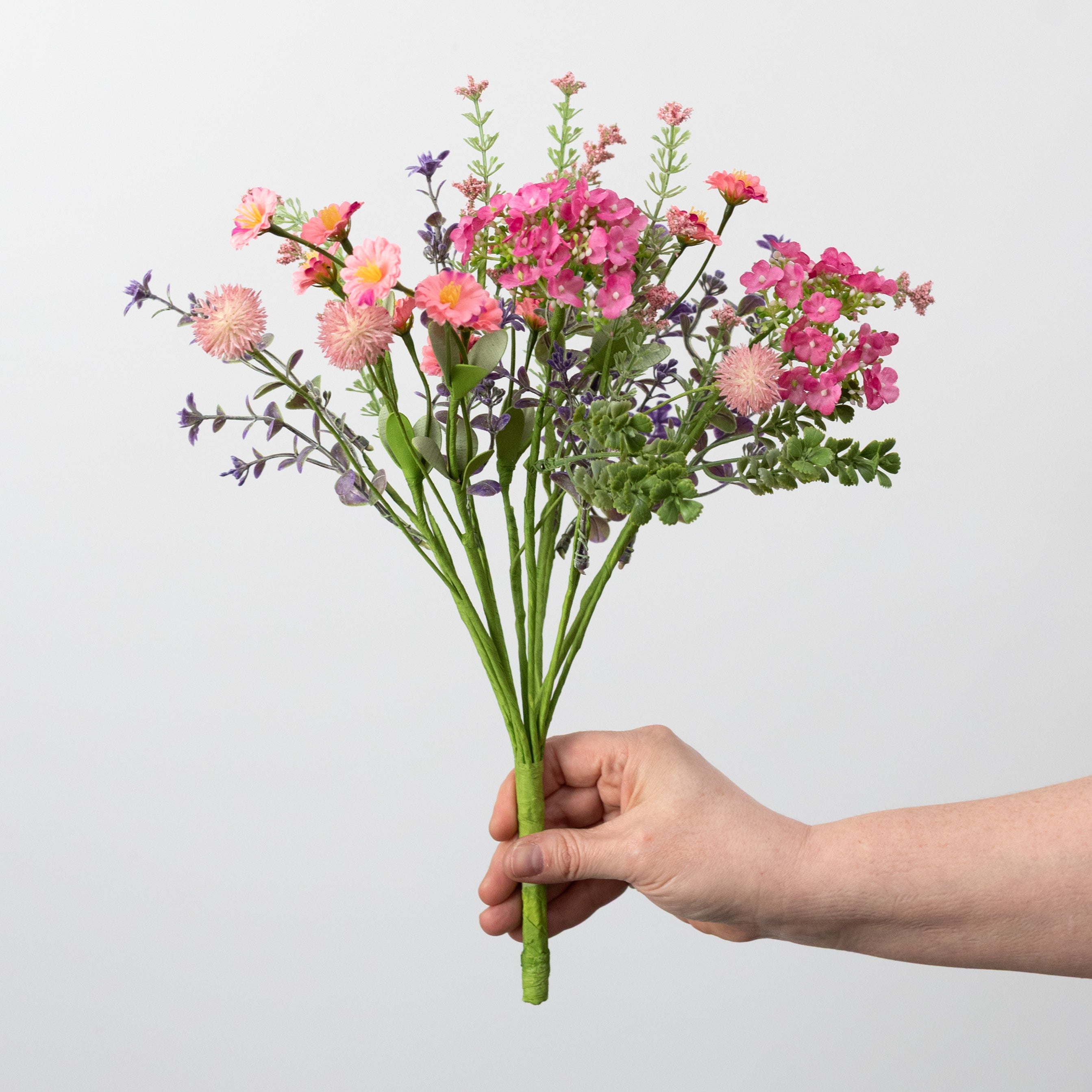 15" Mixed Wildflowers Filler Bush: Hot Pink detail photo 3
