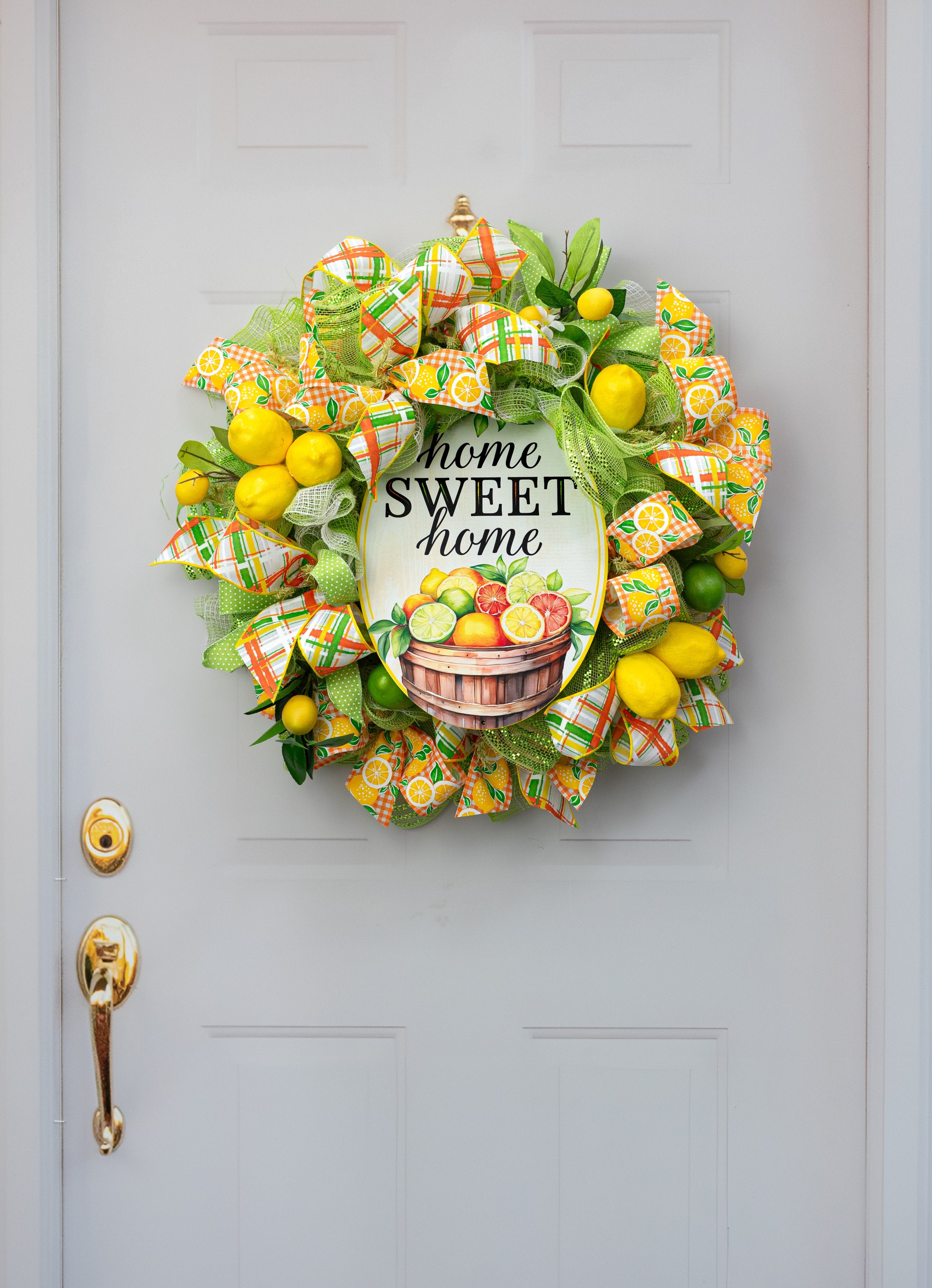 15" Oval Metal Sign: Home Sweet Home Cirtrus detail photo 4