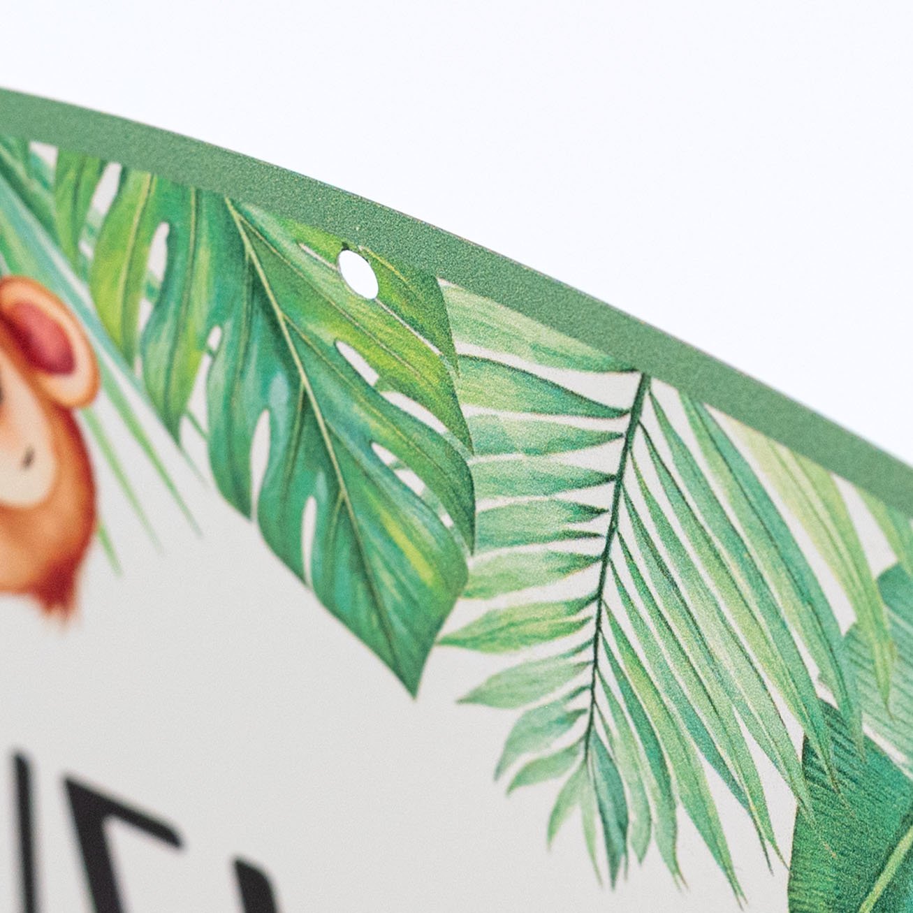 15" Oval Metal Sign: Welcome to the Jungle Baby detail photo 3