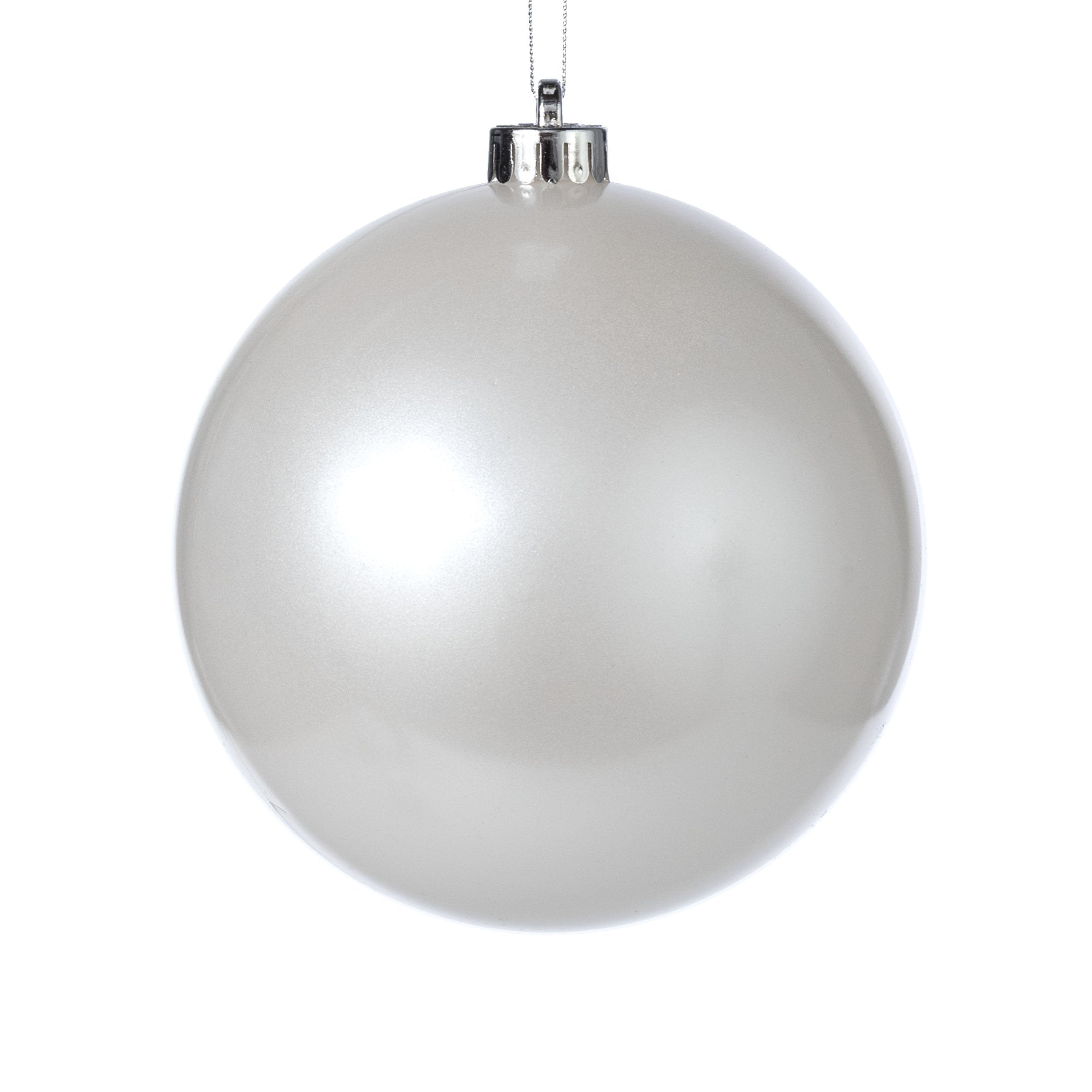 150mm Pearlized Ball Ornament: White Item Number: XH967527