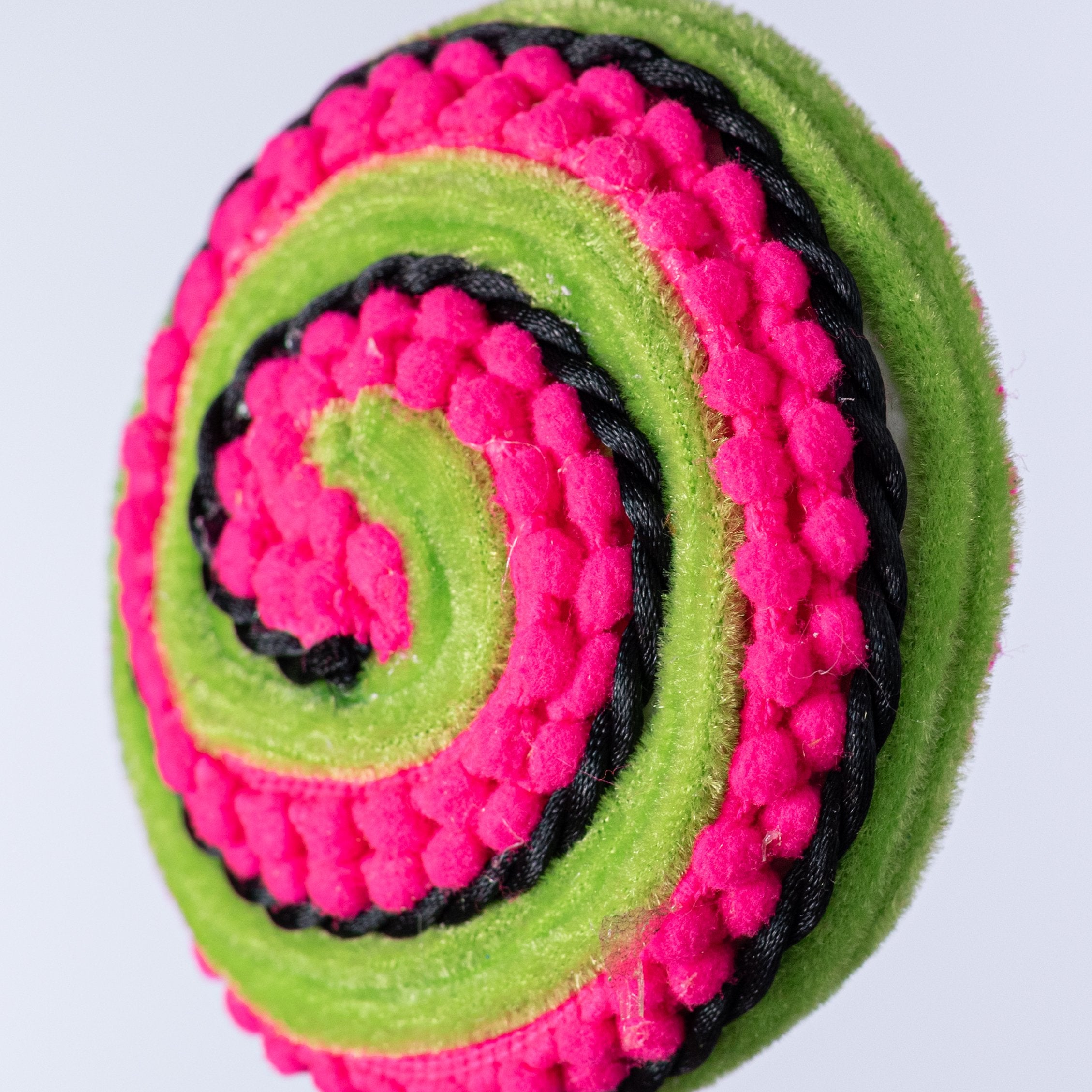 5" x 16" Chenille Pom Pom & Cording Lollipop Spray: Neon Pink, Lime & Black Lifestyle Photo