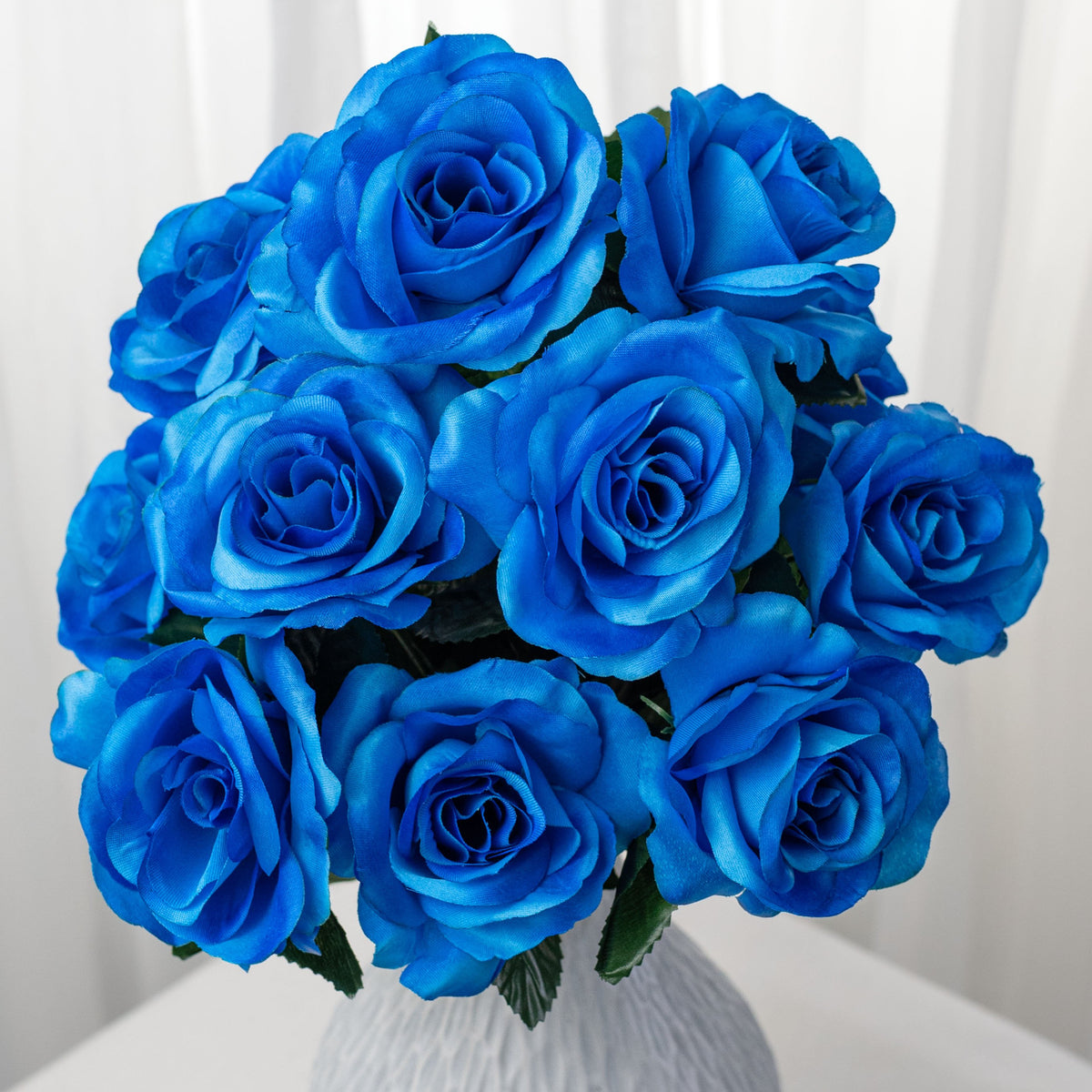 17" Colorfast Lillian Open Rose Bush: Azure Blue Item Number: 30388AZURE