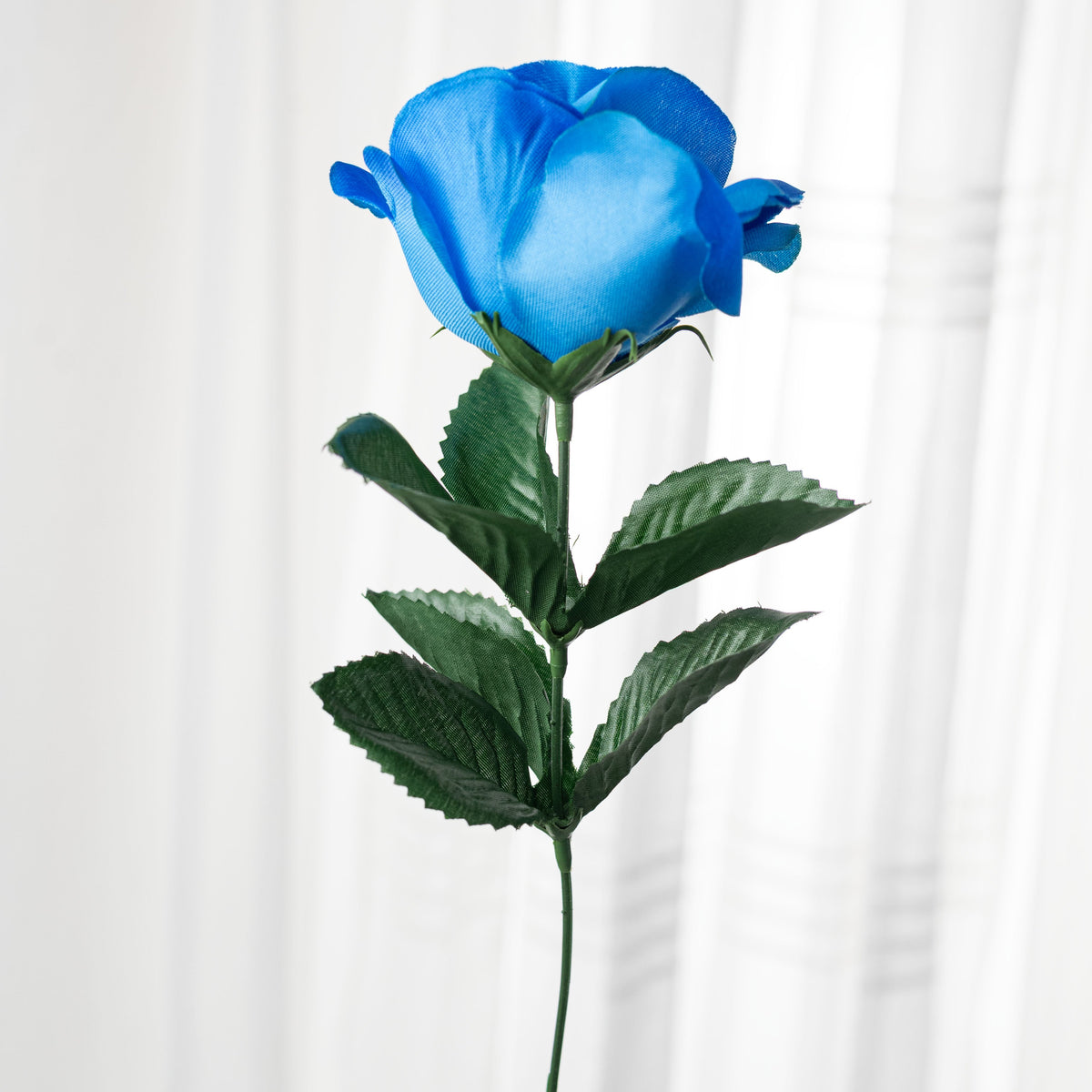 17" Colorfast Lillian Open Rose Bush: Azure Blue detail photo 4